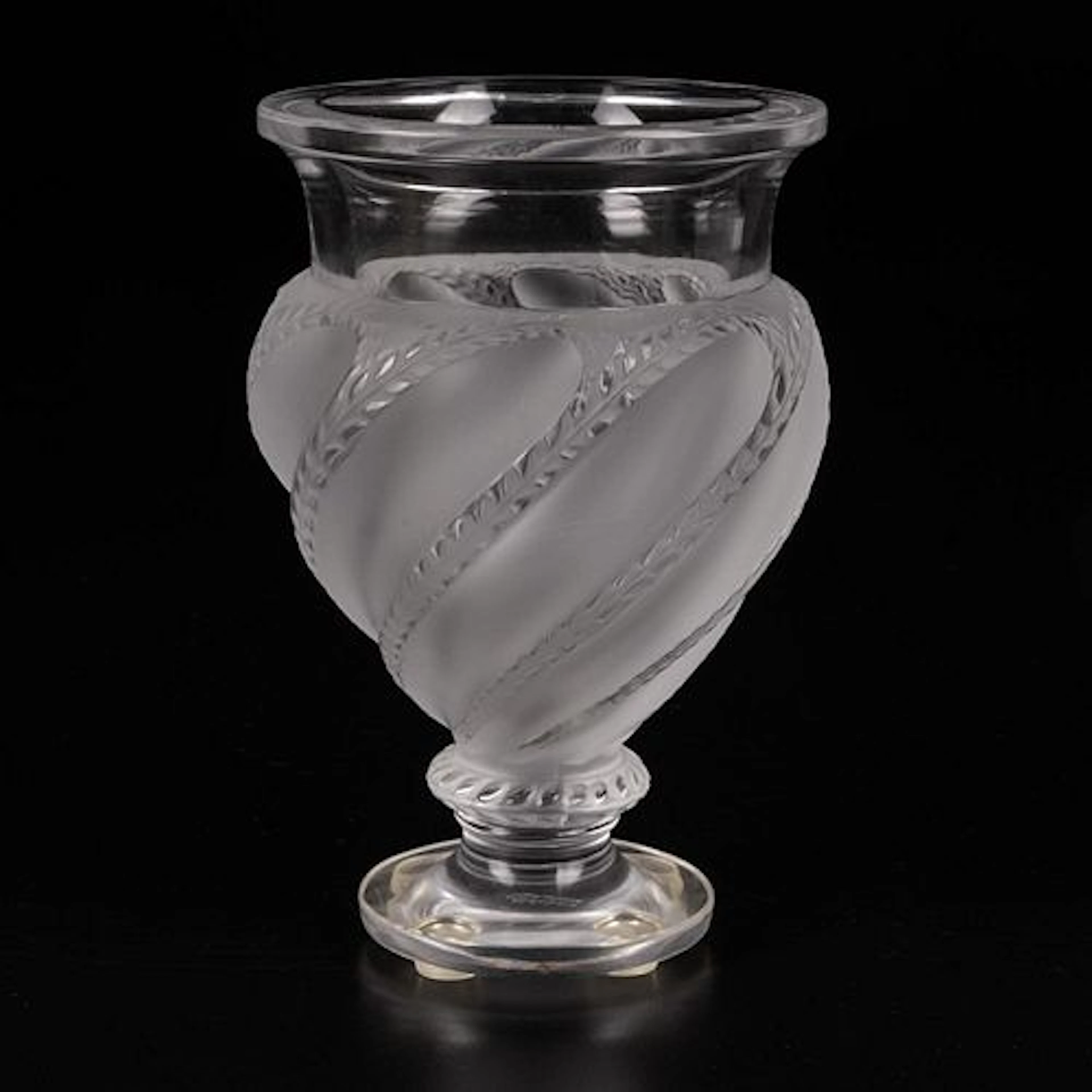Lalique Ermenonville Footed Vase