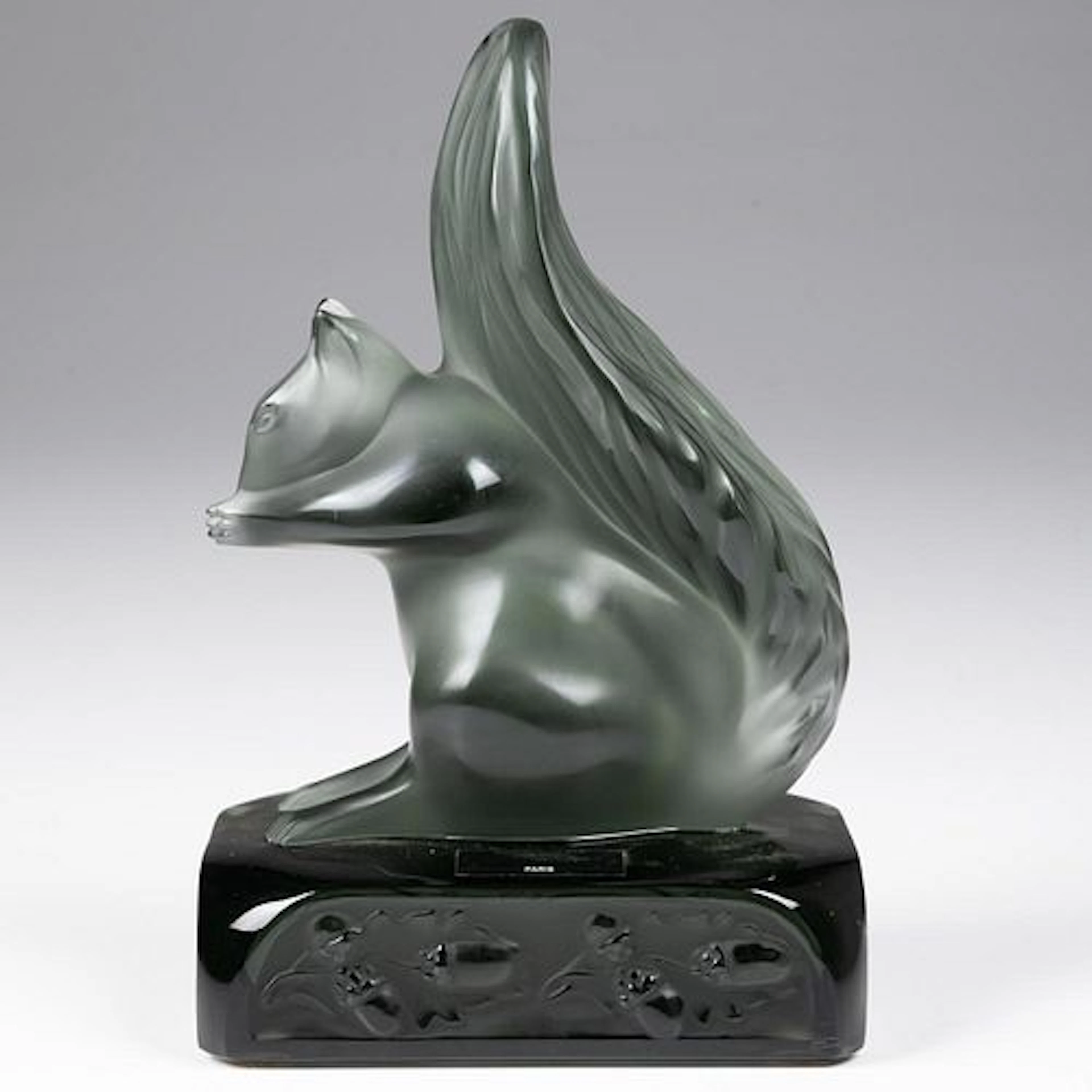 Lalique Grisolin Grey Squirrel Sculpture