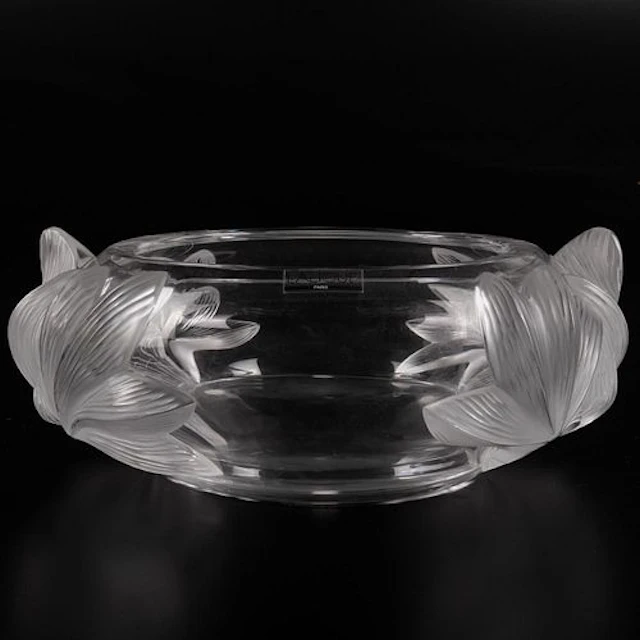 Lalique Pivoine Peonies Center Bowl