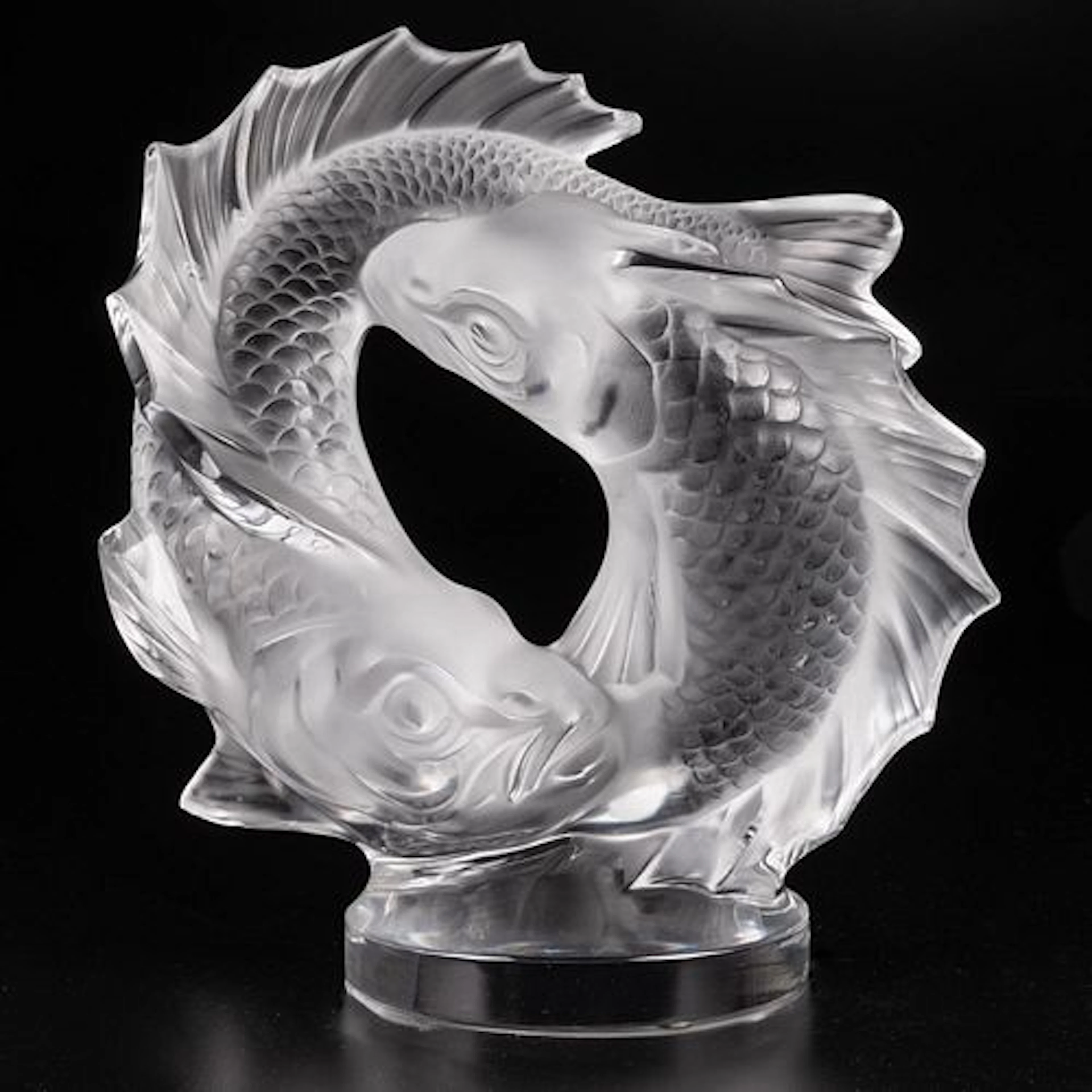 Lalique Deux Poissons Sculpture