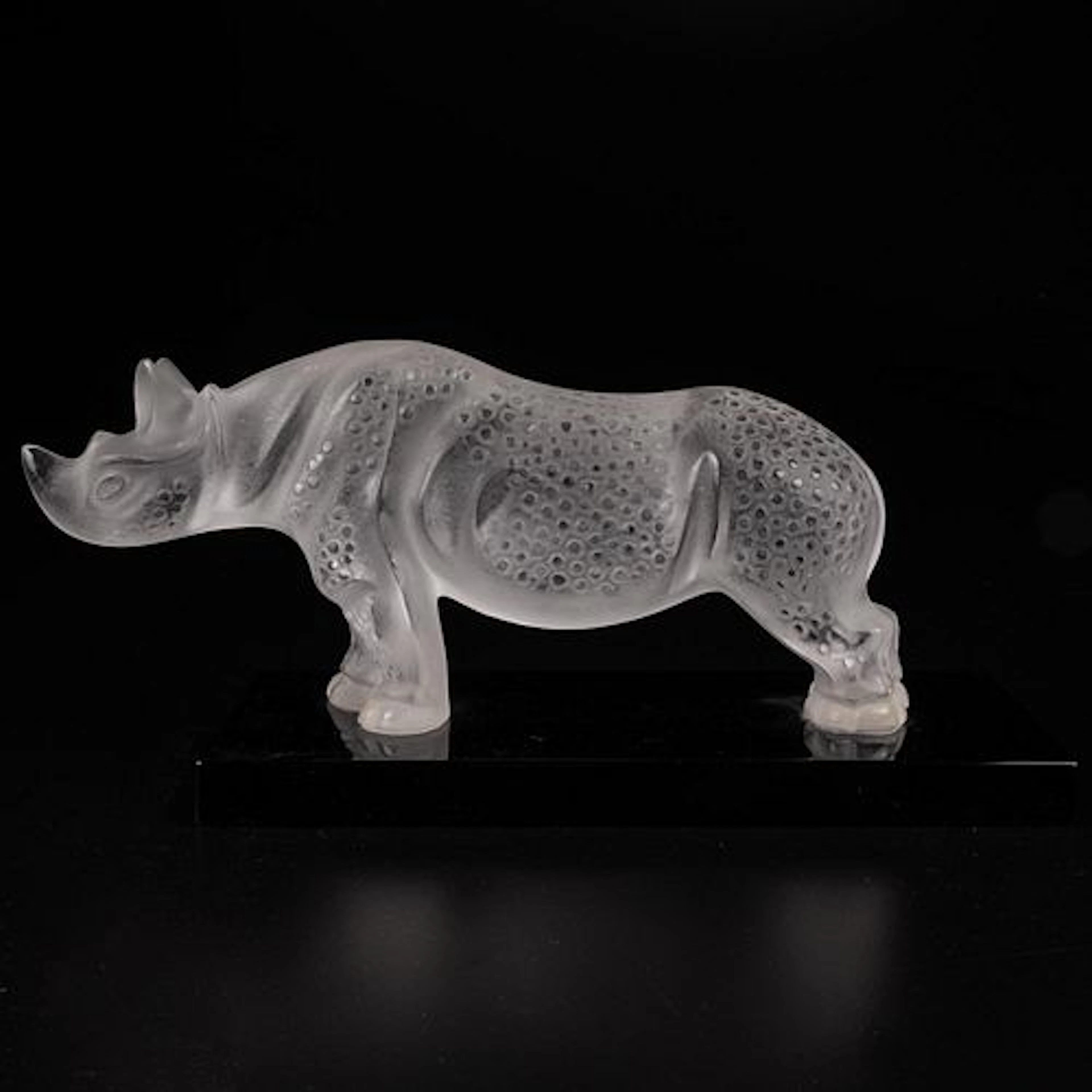 Lalique Toba Rhinoceros Sculpture