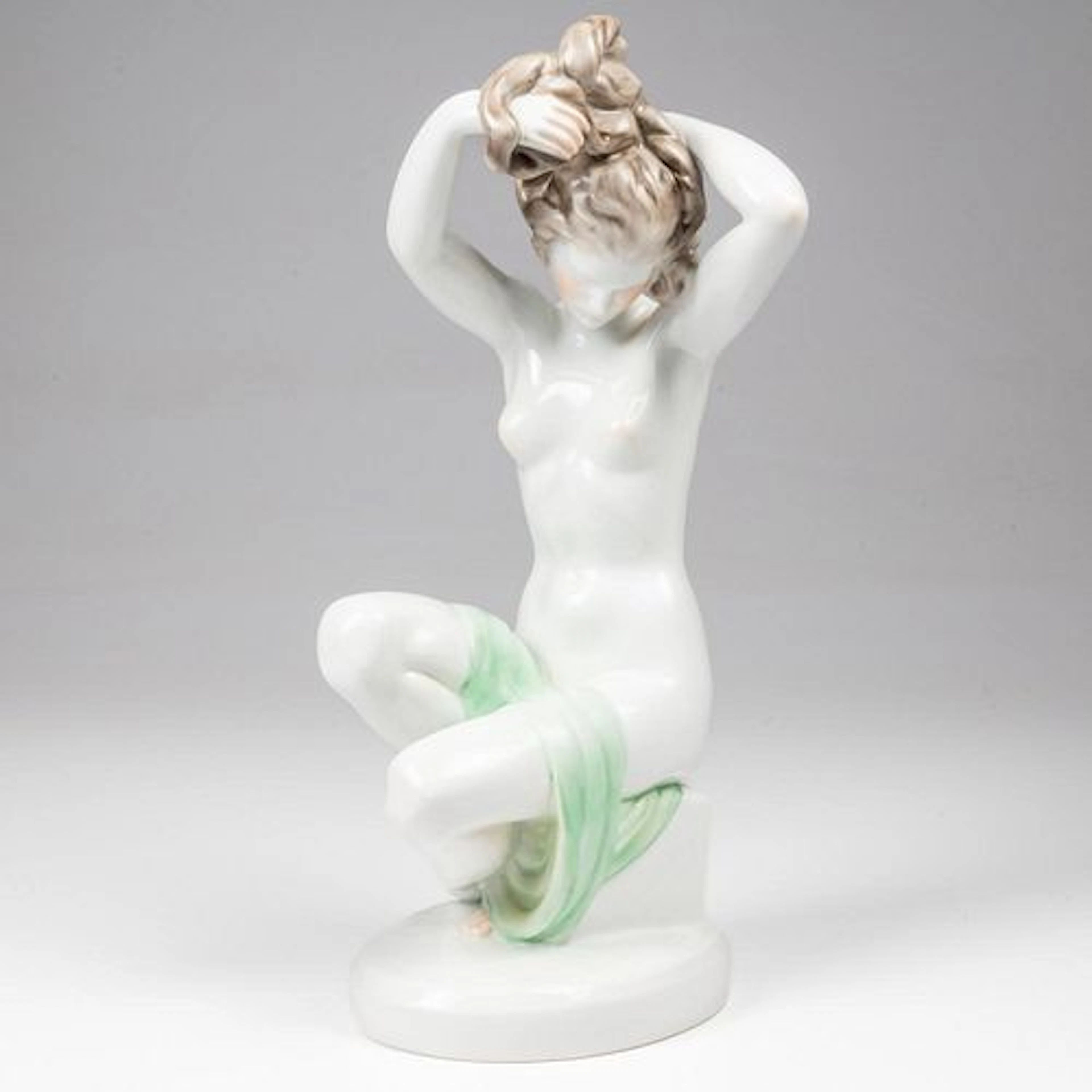 Herend Porcelain Bathing Figure