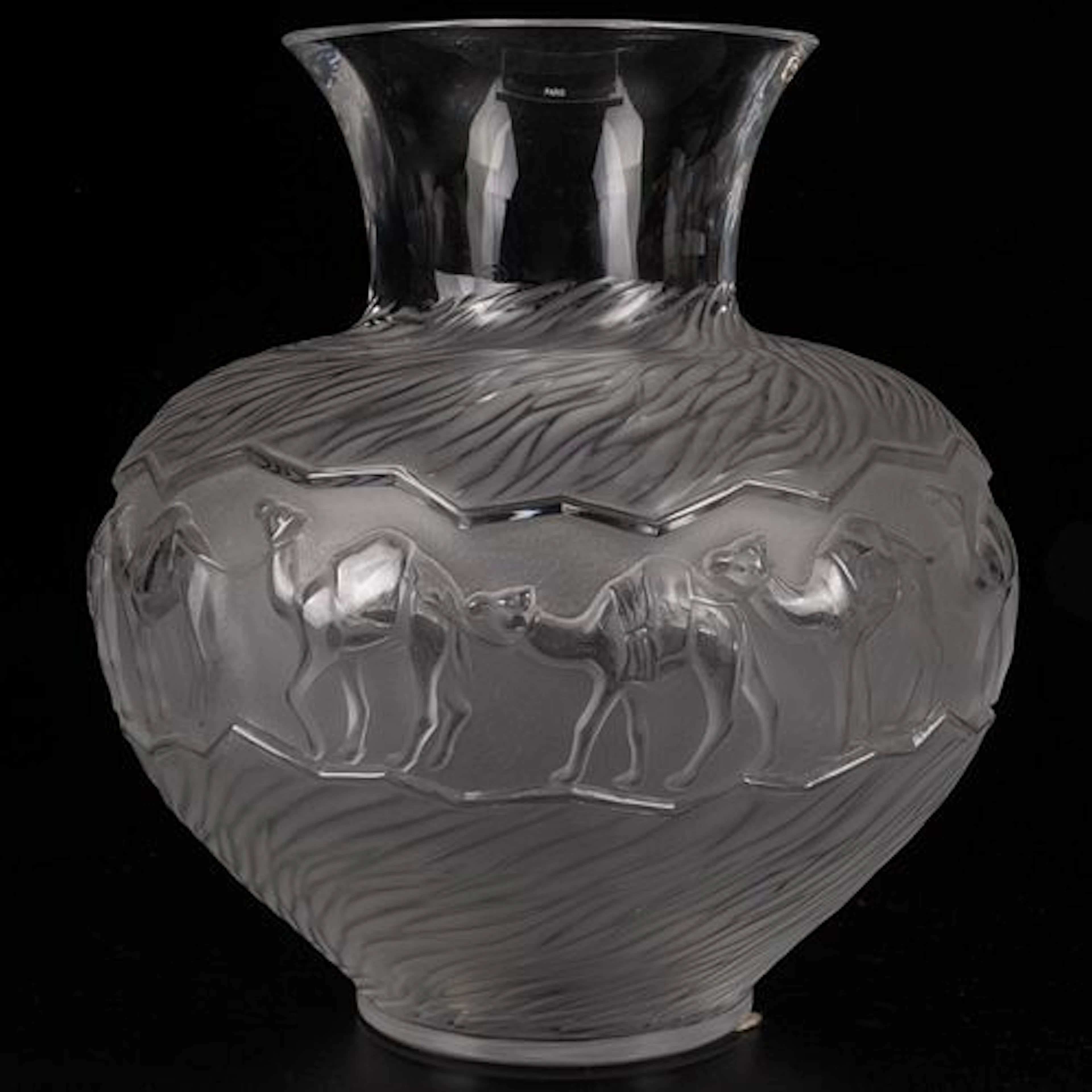 Lalique Ghardia Camel Caravan Vase