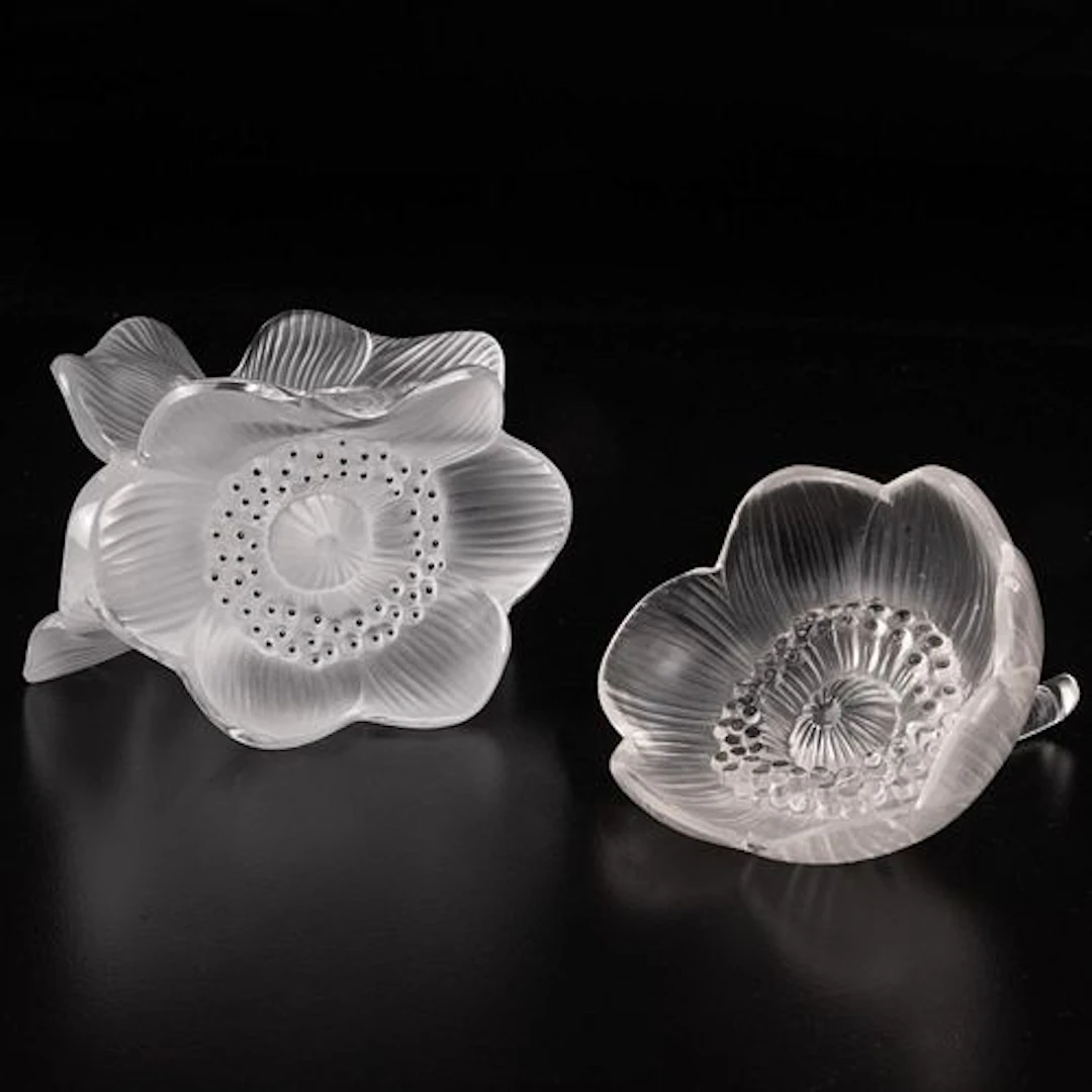Two Lalique Anemon Decorative Items