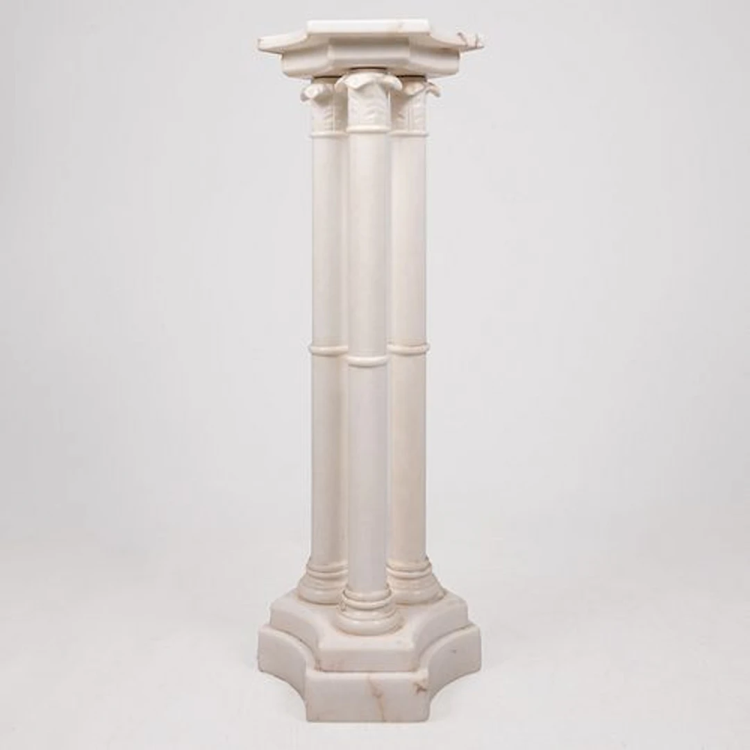 Greek Revival Style Alabaster Pedestal