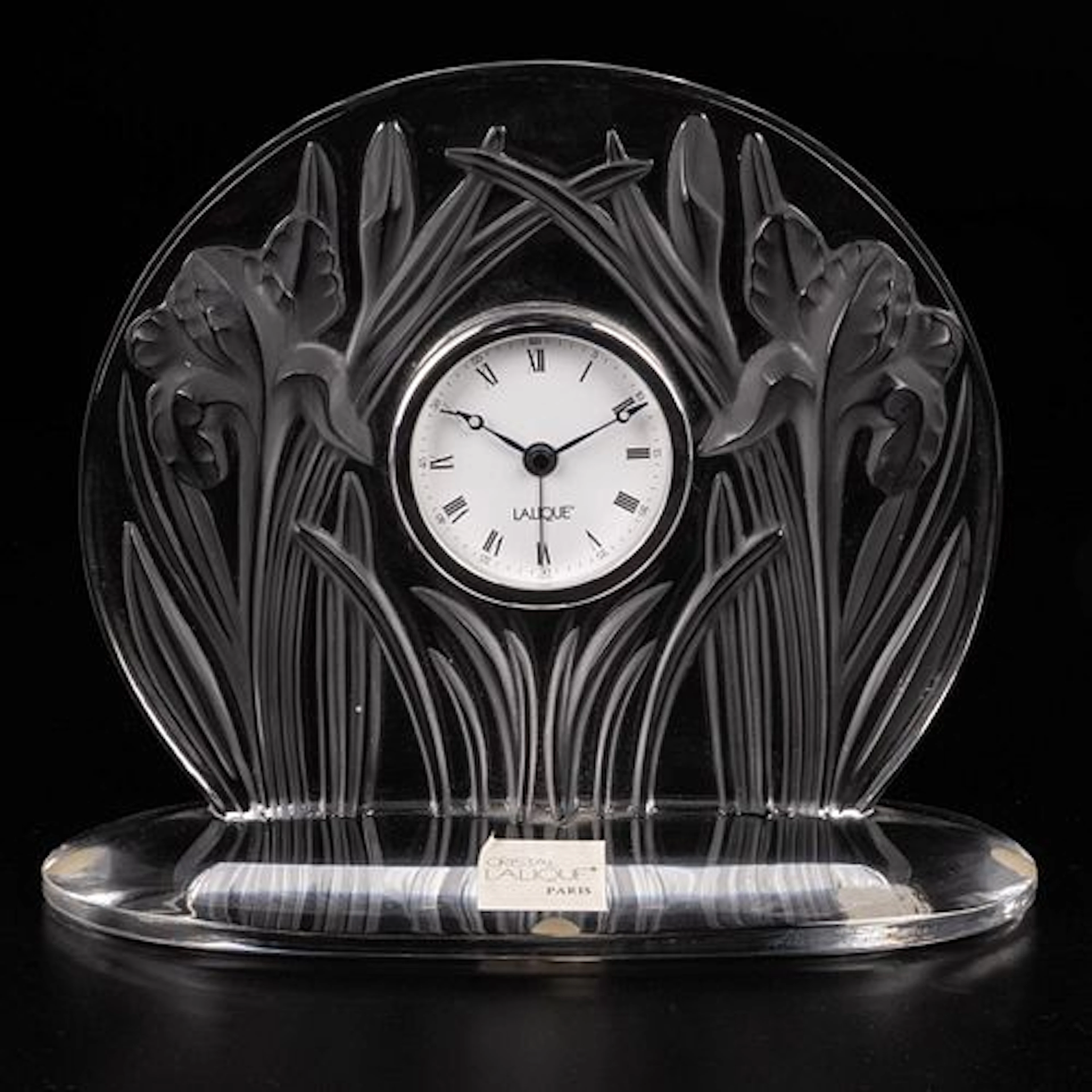 Lalique Iris Desk Clock