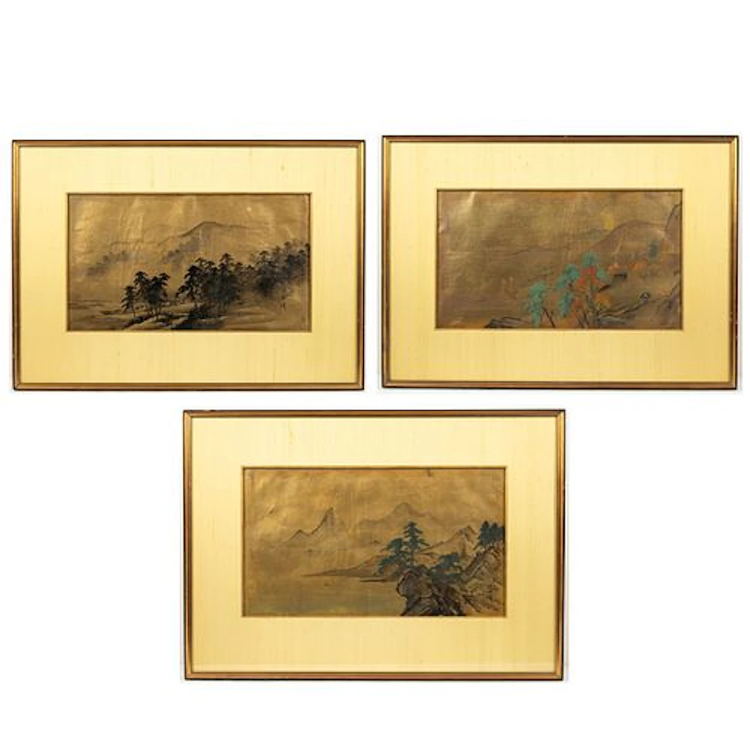 Three Japanese Landscape Paintings