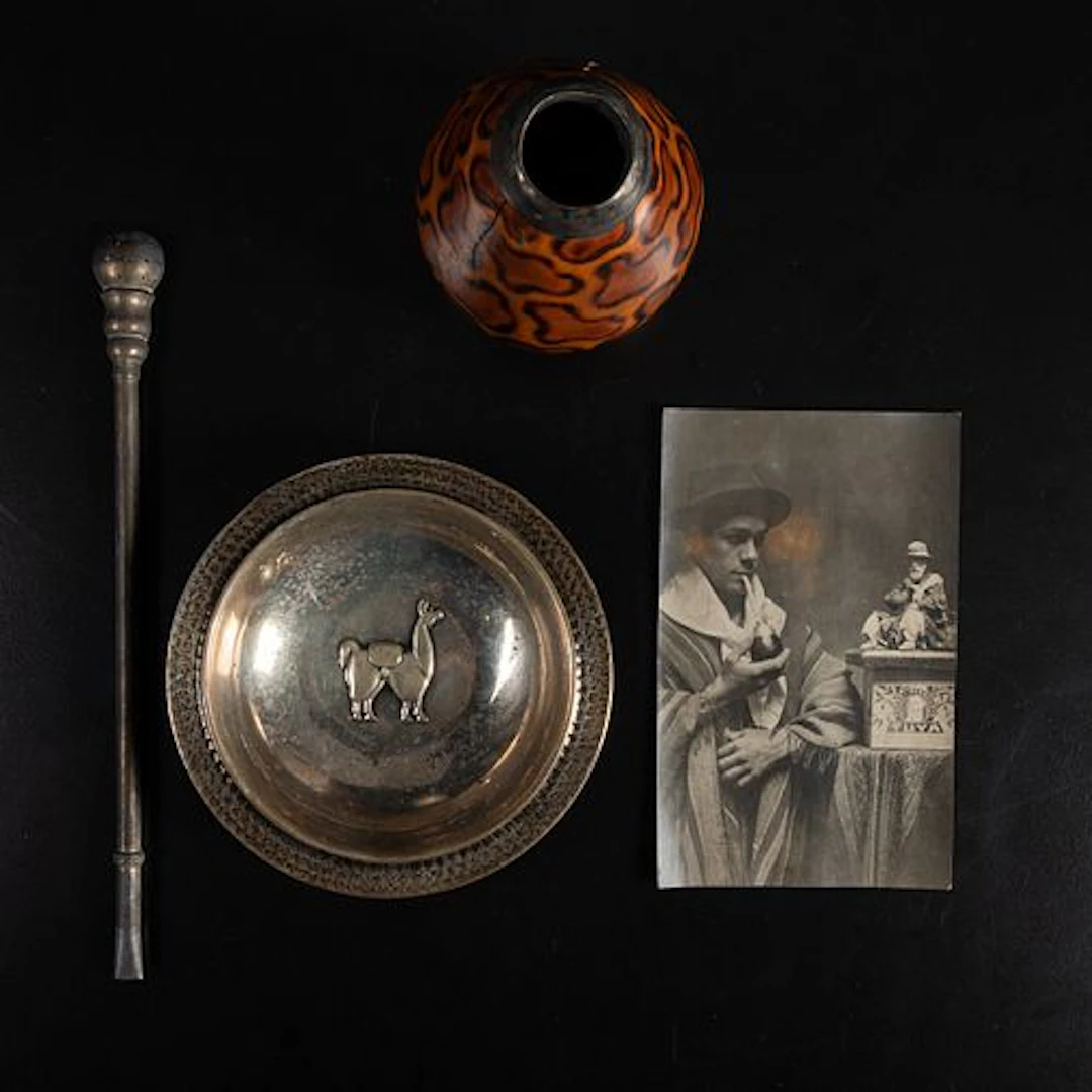 A South American Yerba Mate Cup & Bumbilla Straw