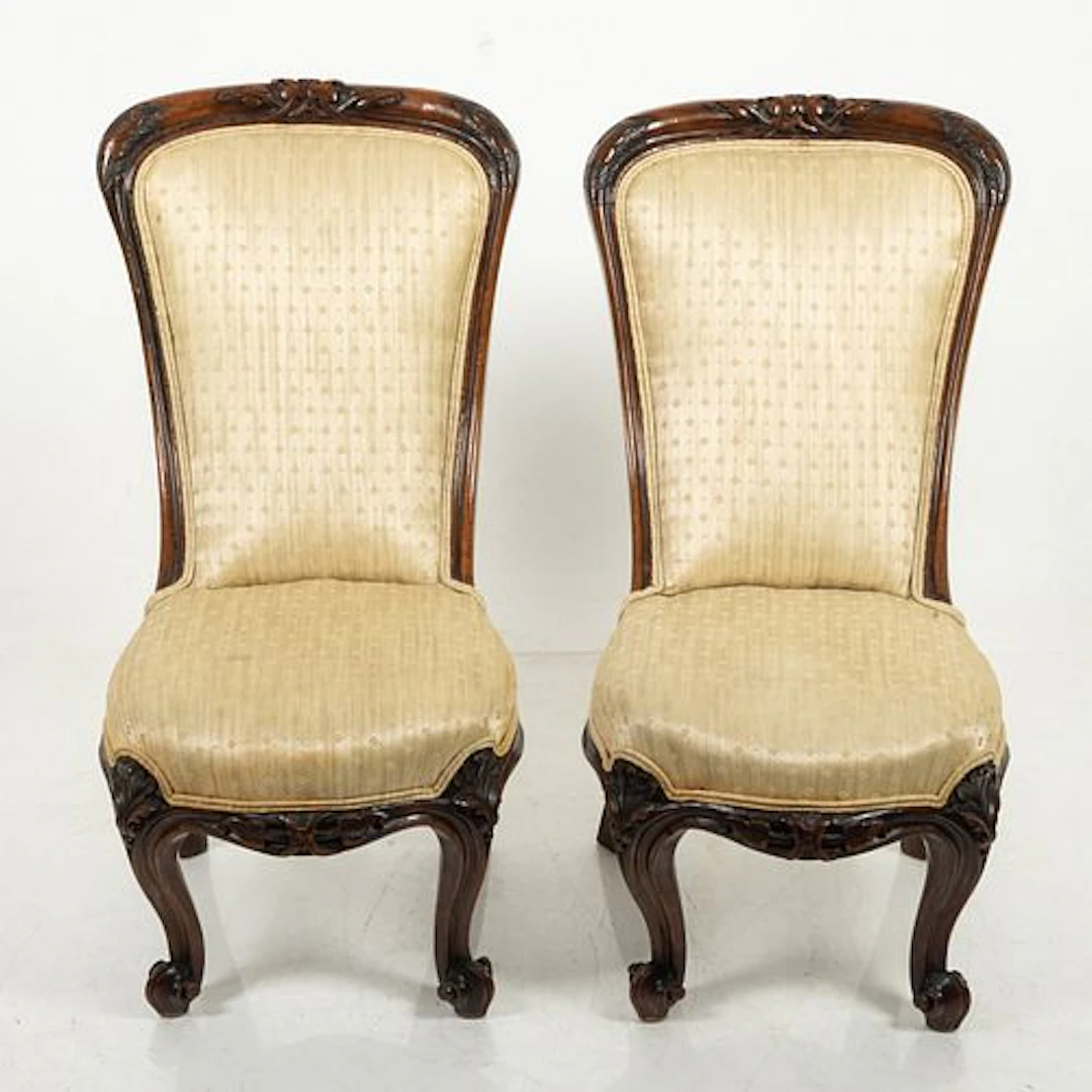 A Pair of American Slipper Chairs