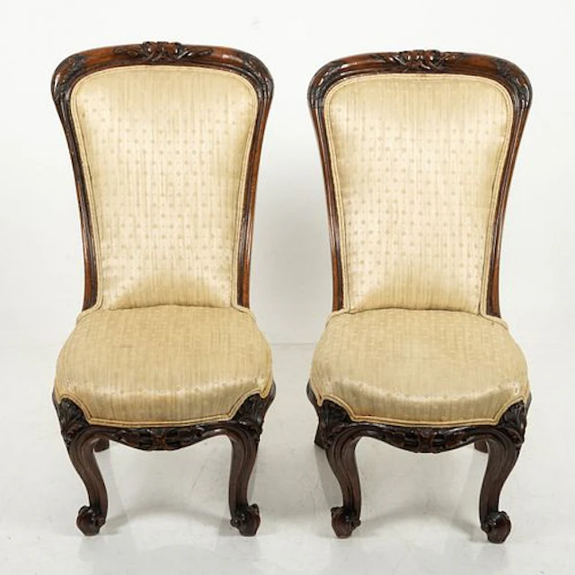 A Pair of American Slipper Chairs