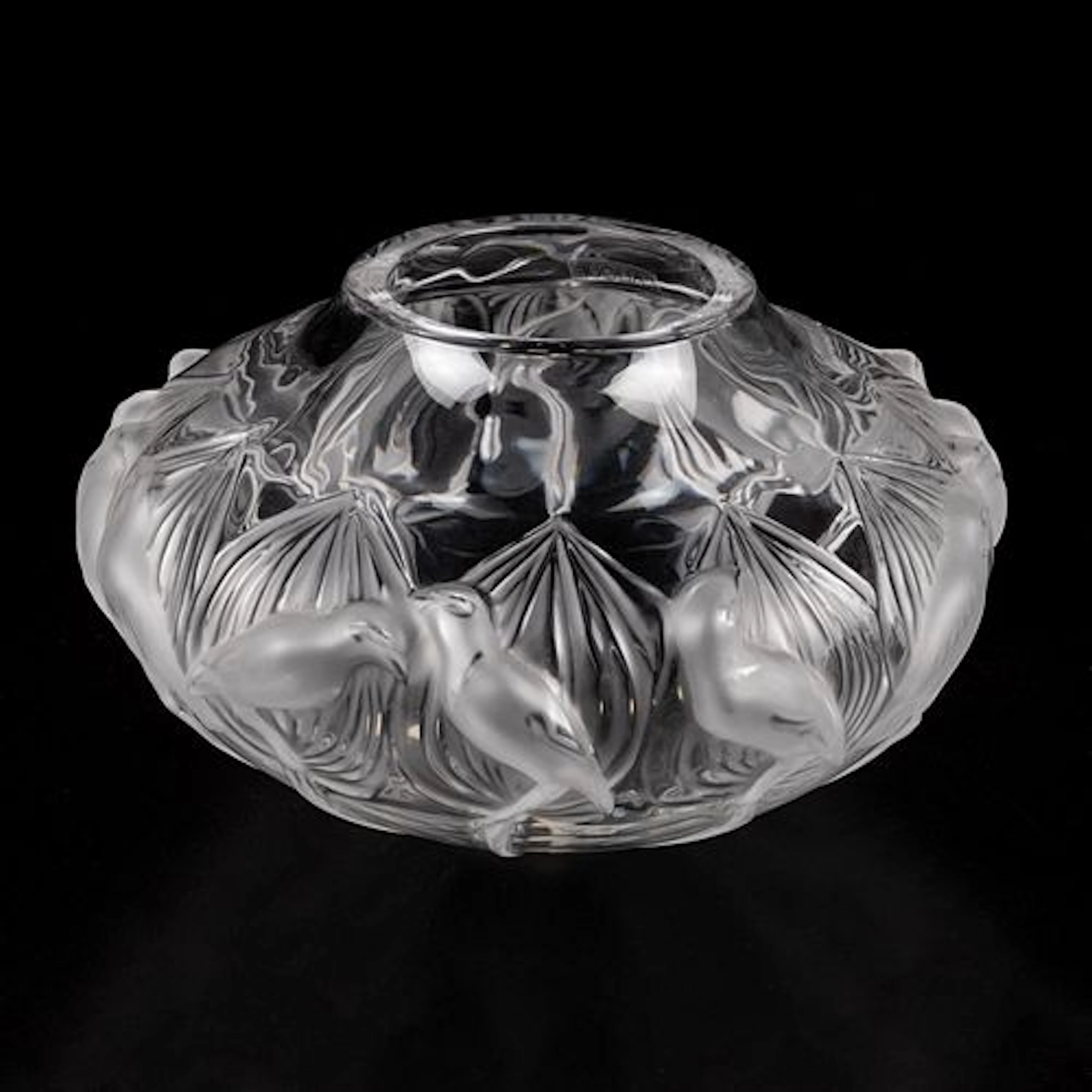 Lalique Mesanges Vase