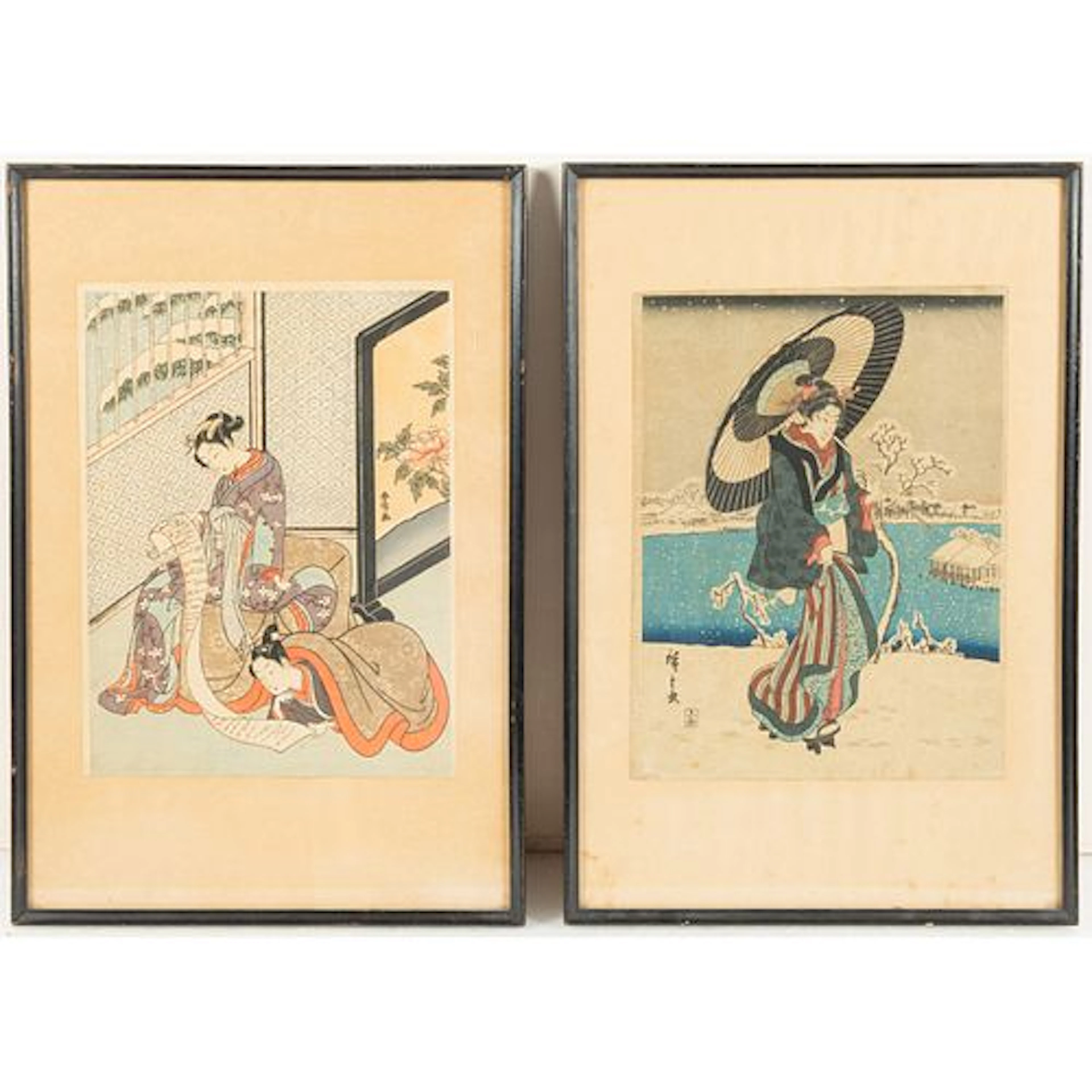Two Japanese Woodblock Prints