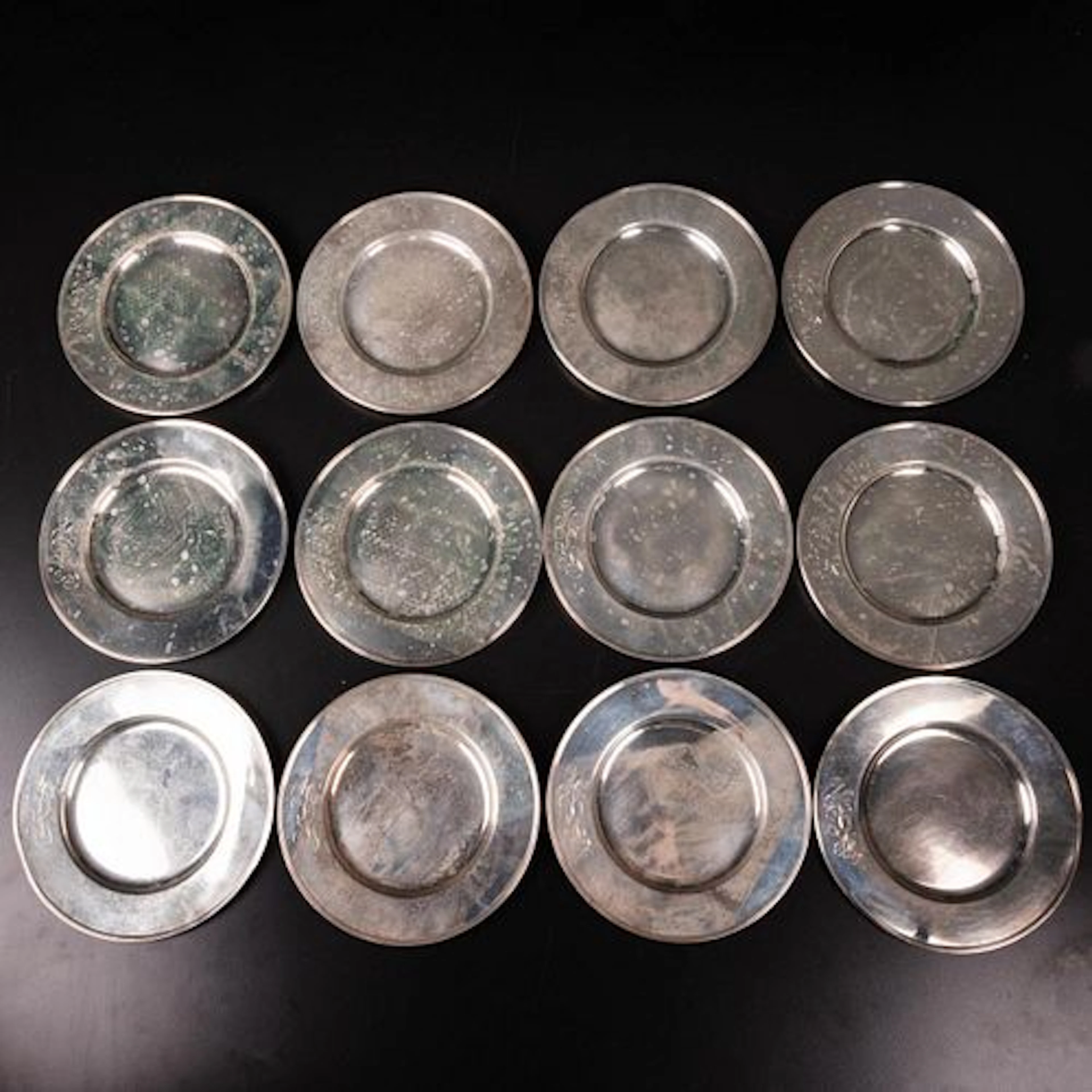 12 Gorham Sterling Silver Plates