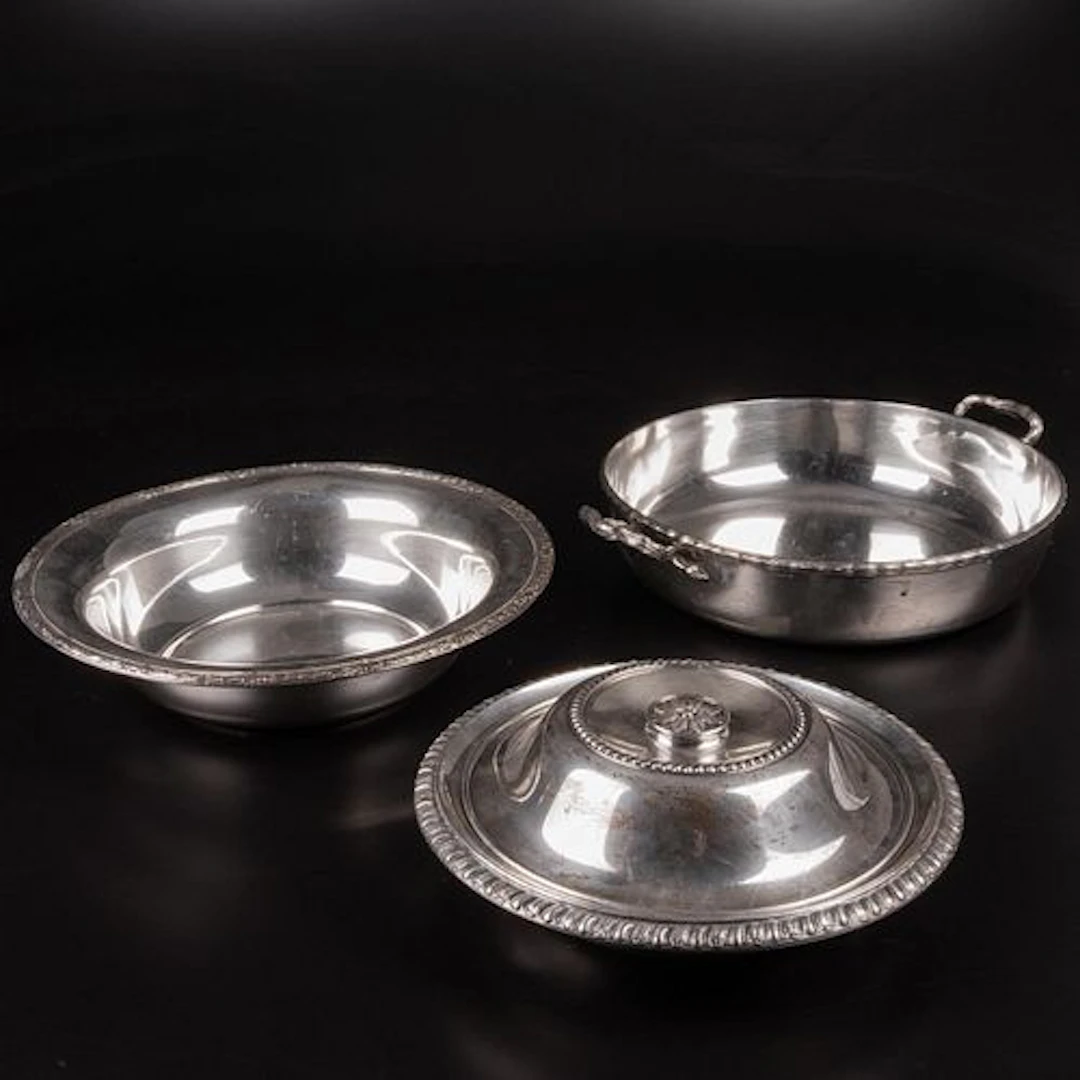 3 Silver and Sterling Silver Serving Bowls