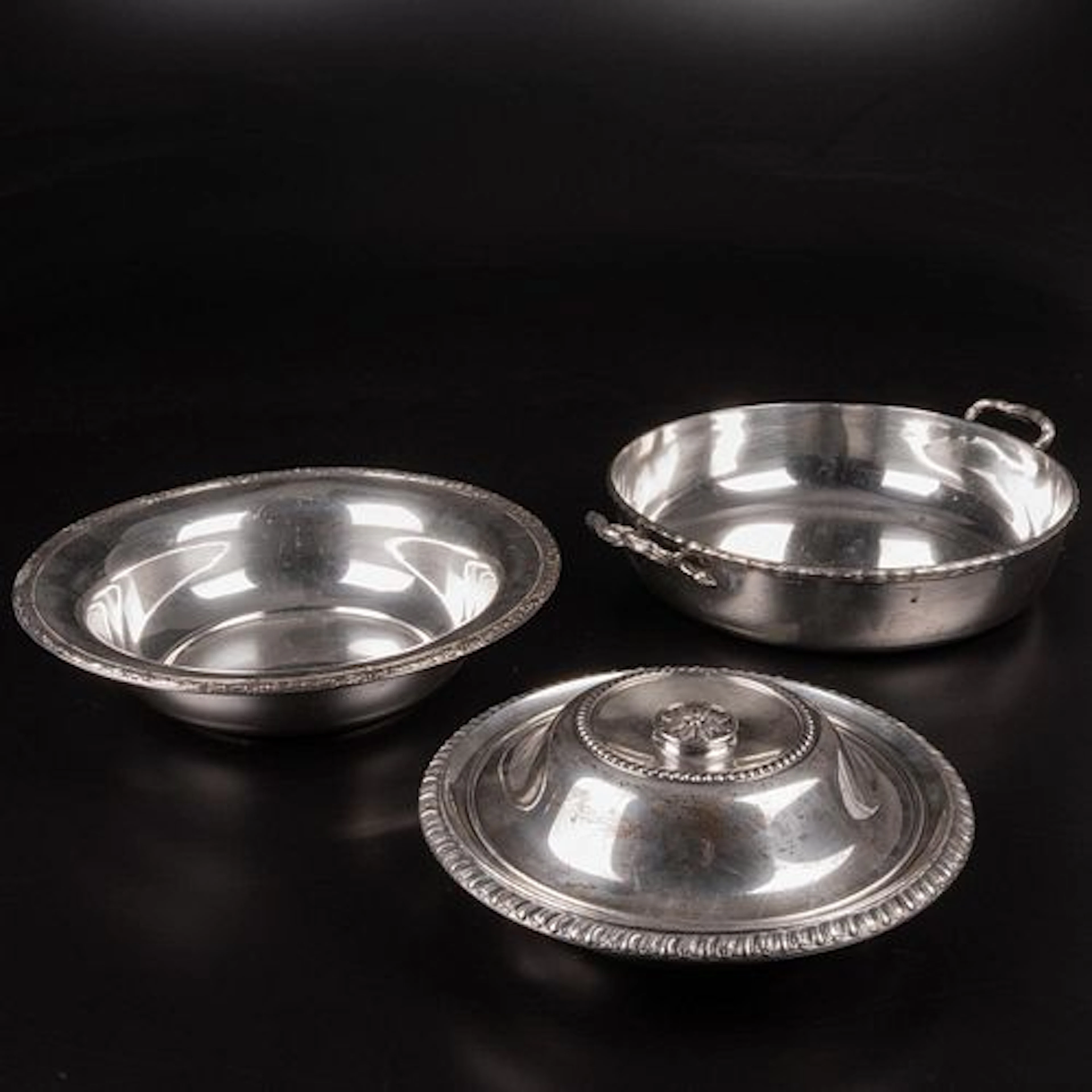 3 Silver and Sterling Silver Serving Bowls