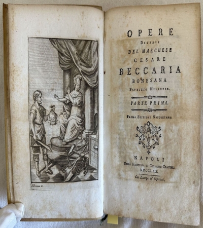 OPERE DIVERSE DEL MARCHESE CESARE BECCARIA BONESANA PATRIZIO MILANESE
