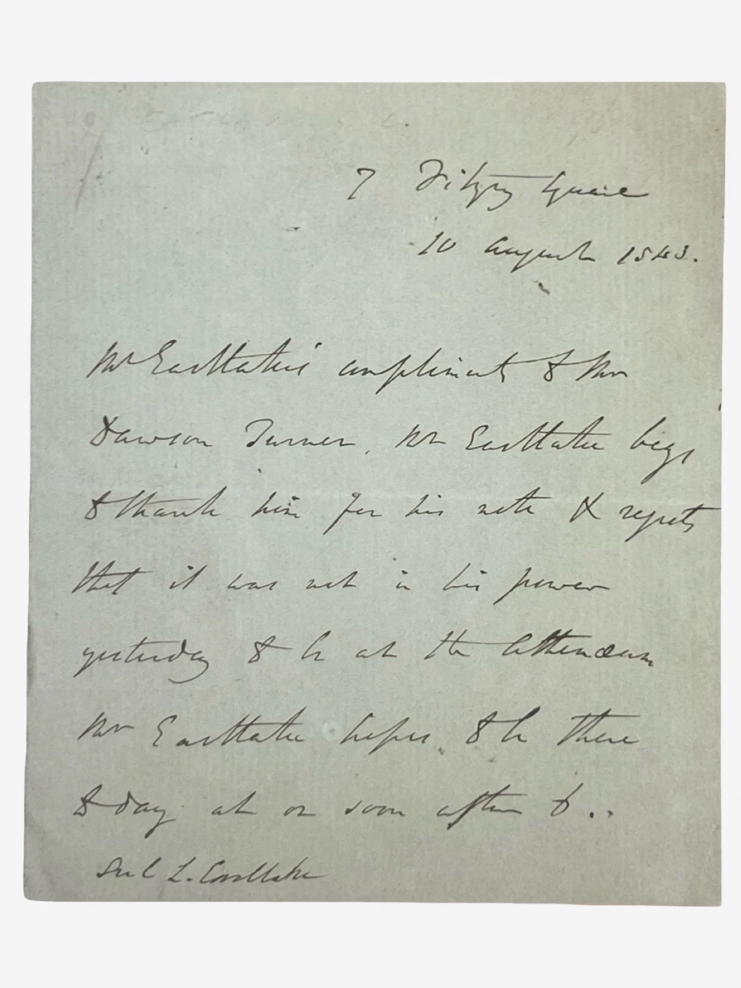 [Signed] [First Edition] Autograph note signed by artist...