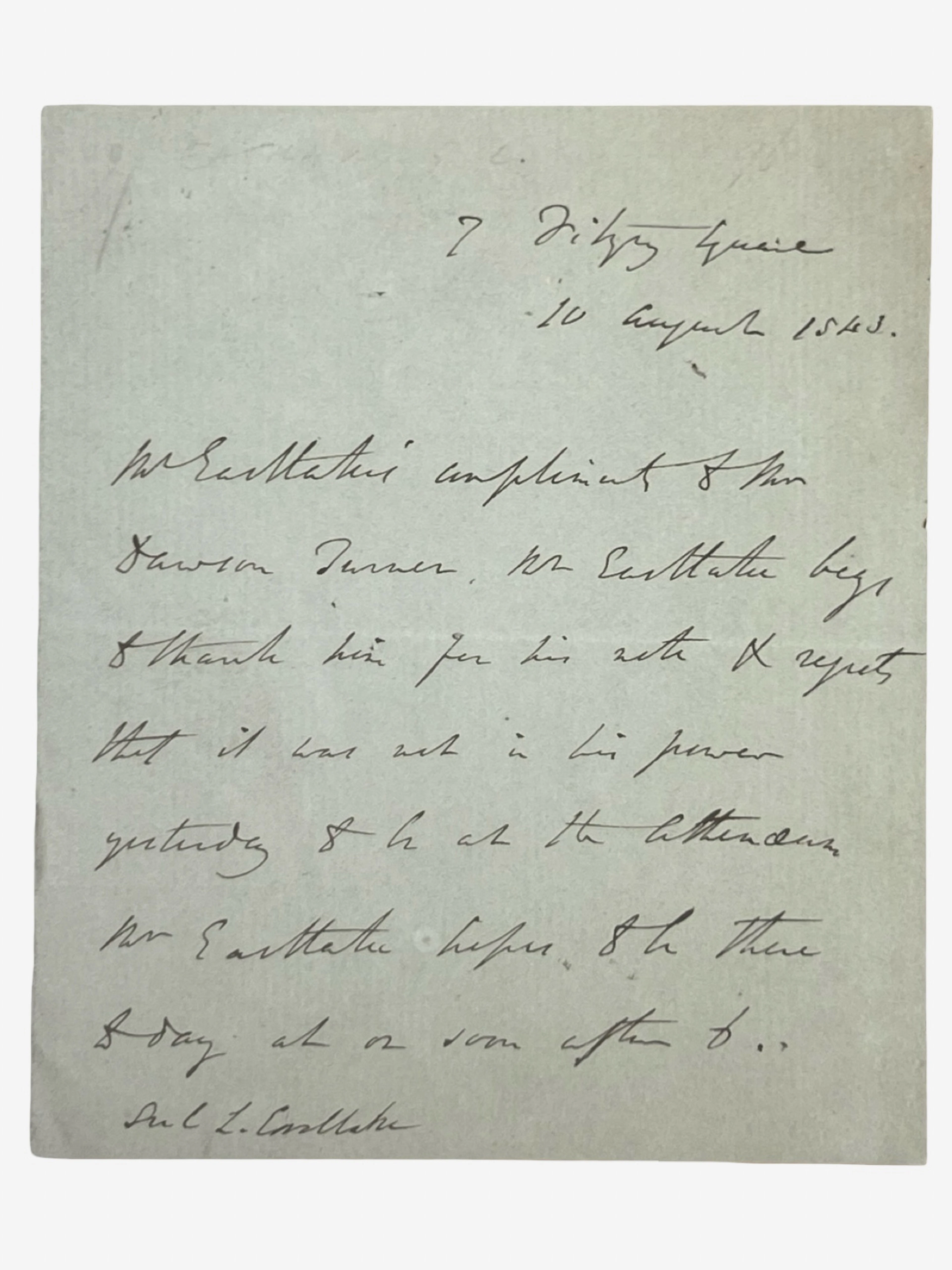 [Signed] [First Edition] Autograph note signed by artist...