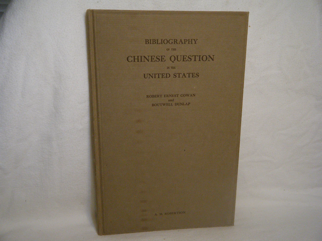 [Signed] [First Edition] Bibliography of the Chinese...