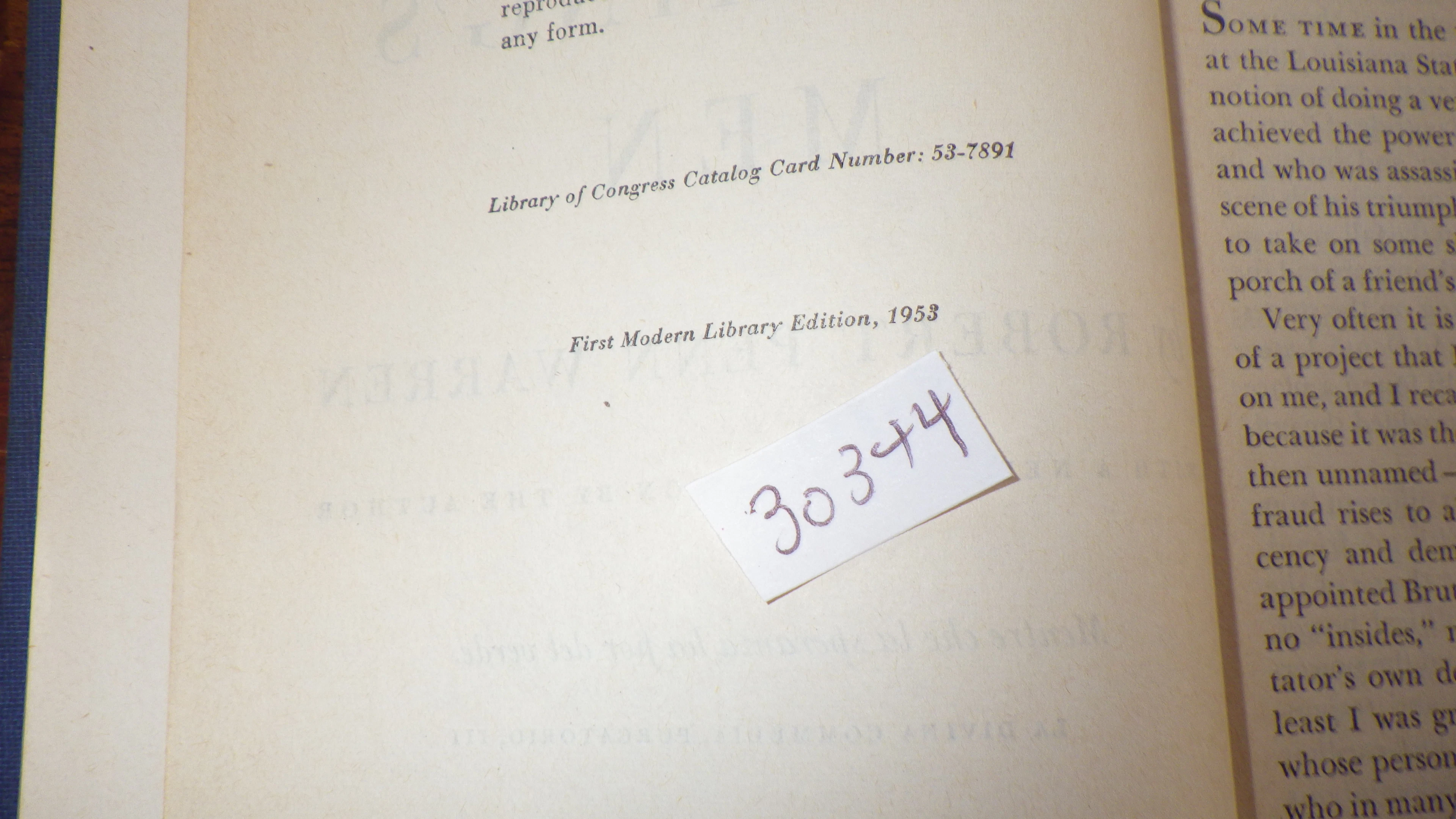 [First Edition] All the King's Men