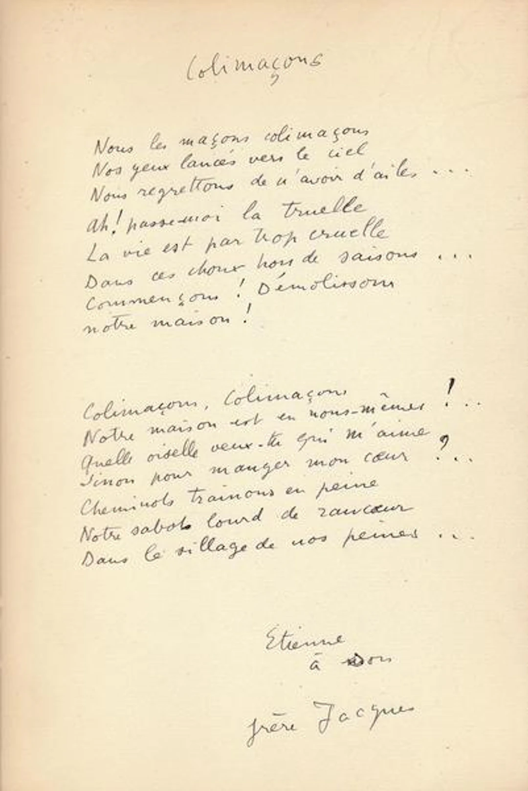 [Signed] [First Edition] Colin-Maillard