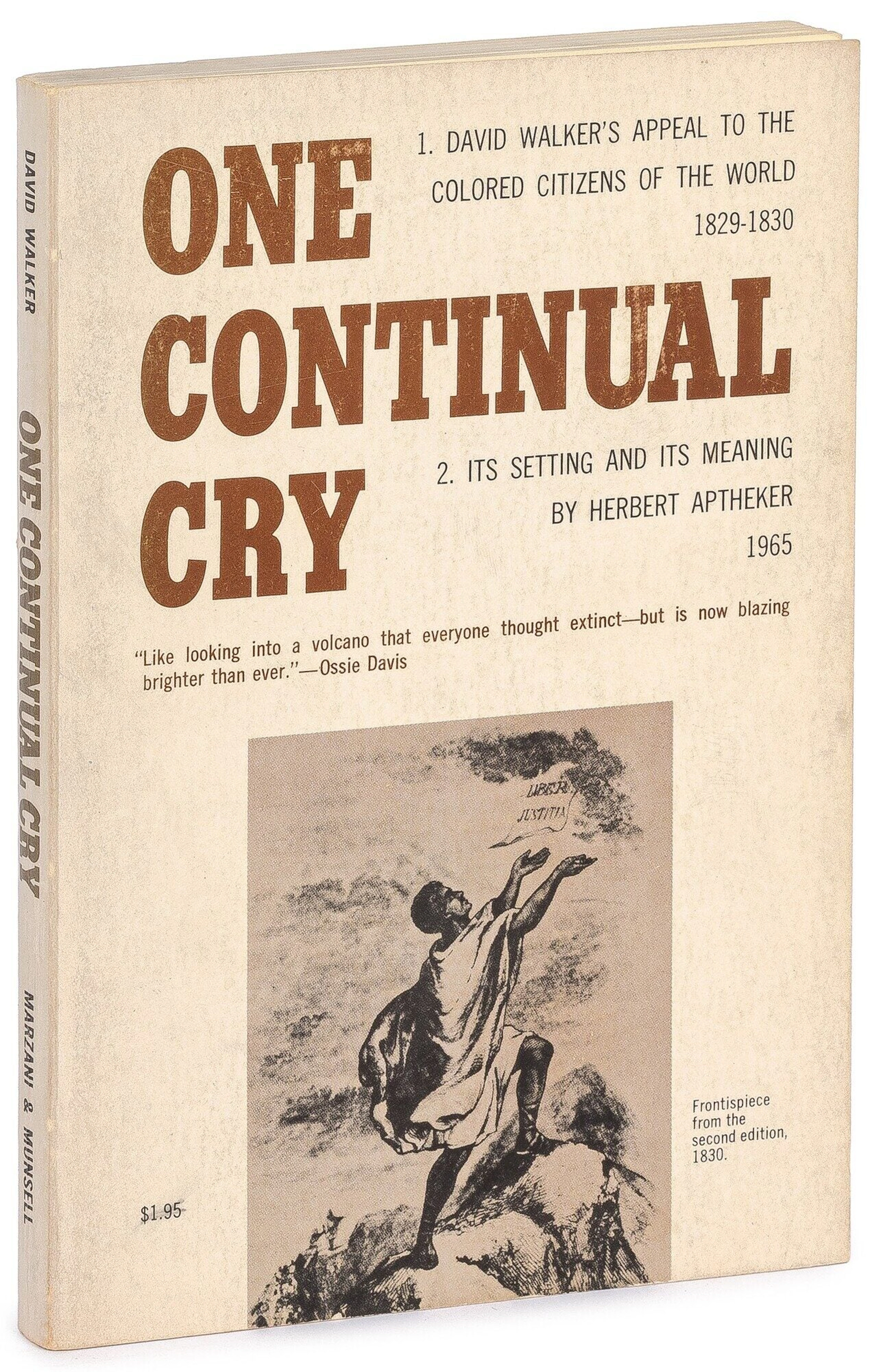[Signed] [First Edition] "One Continual Cry": David...