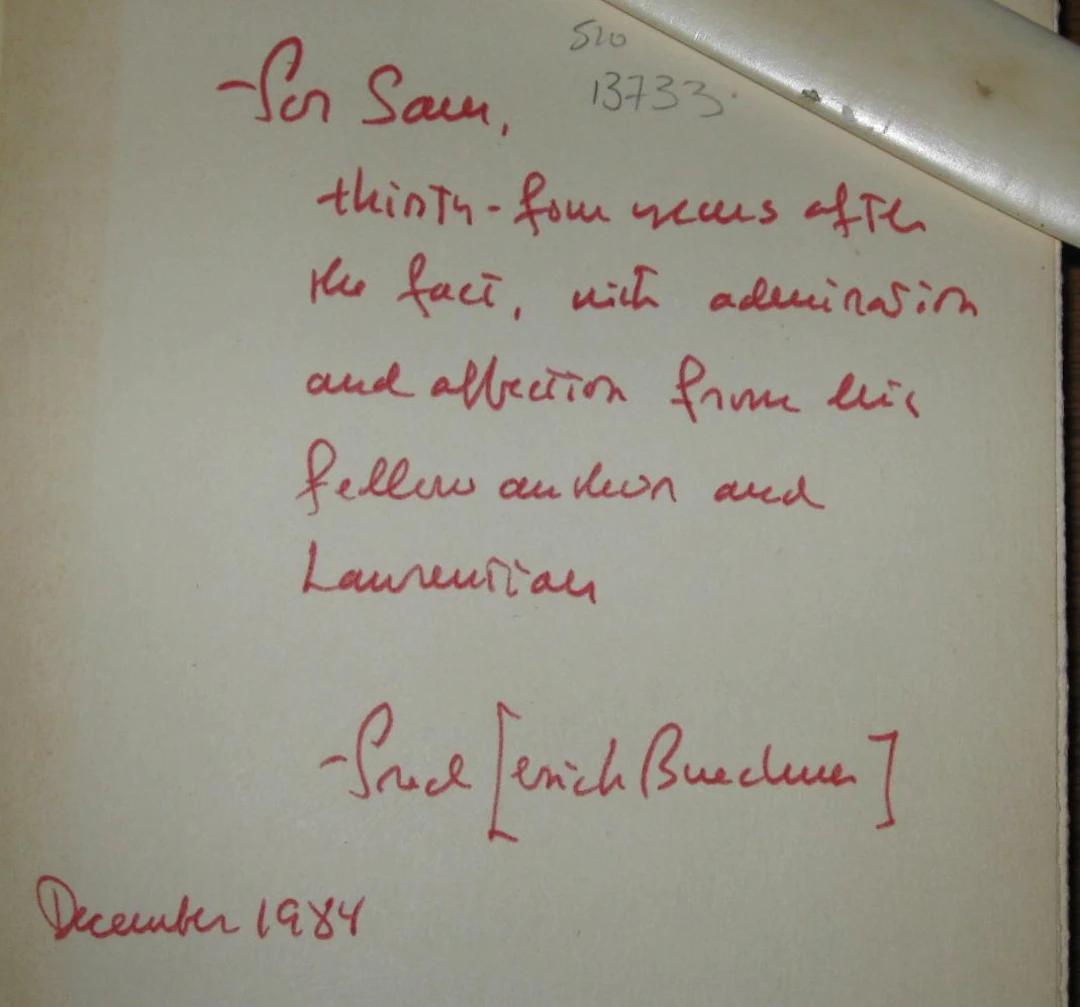 [Signed] [First Edition] A Long Day's Dying Buechner