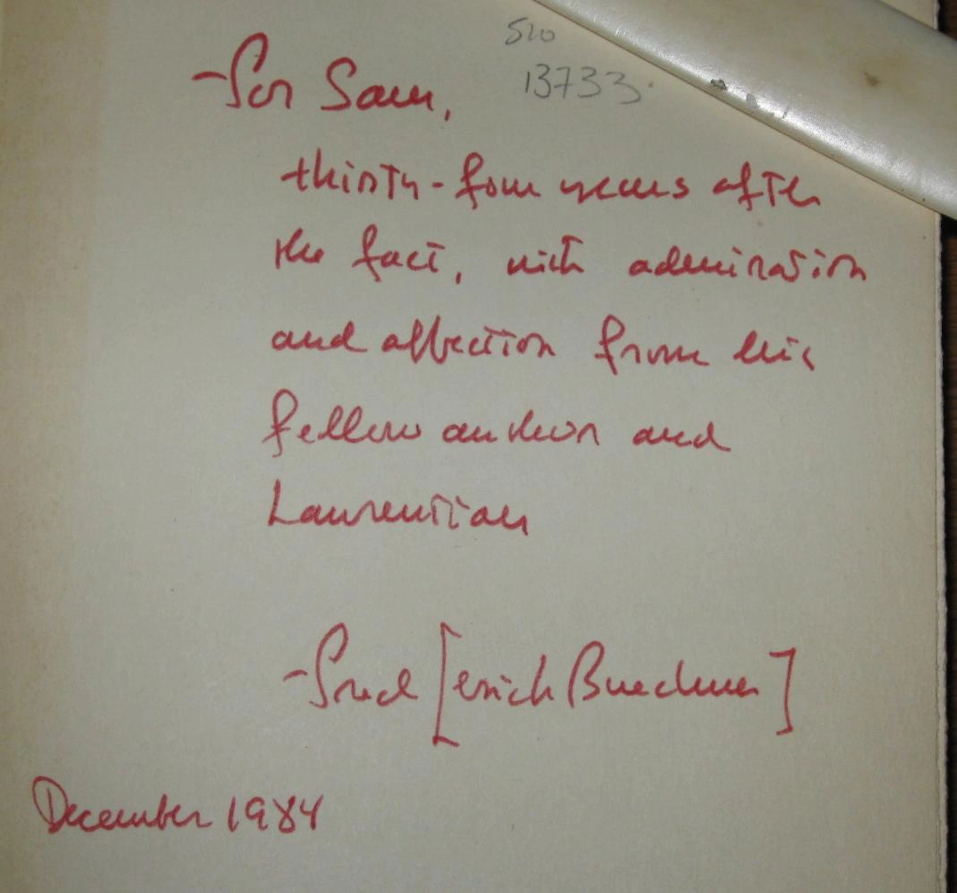 [Signed] [First Edition] A Long Day's Dying Buechner