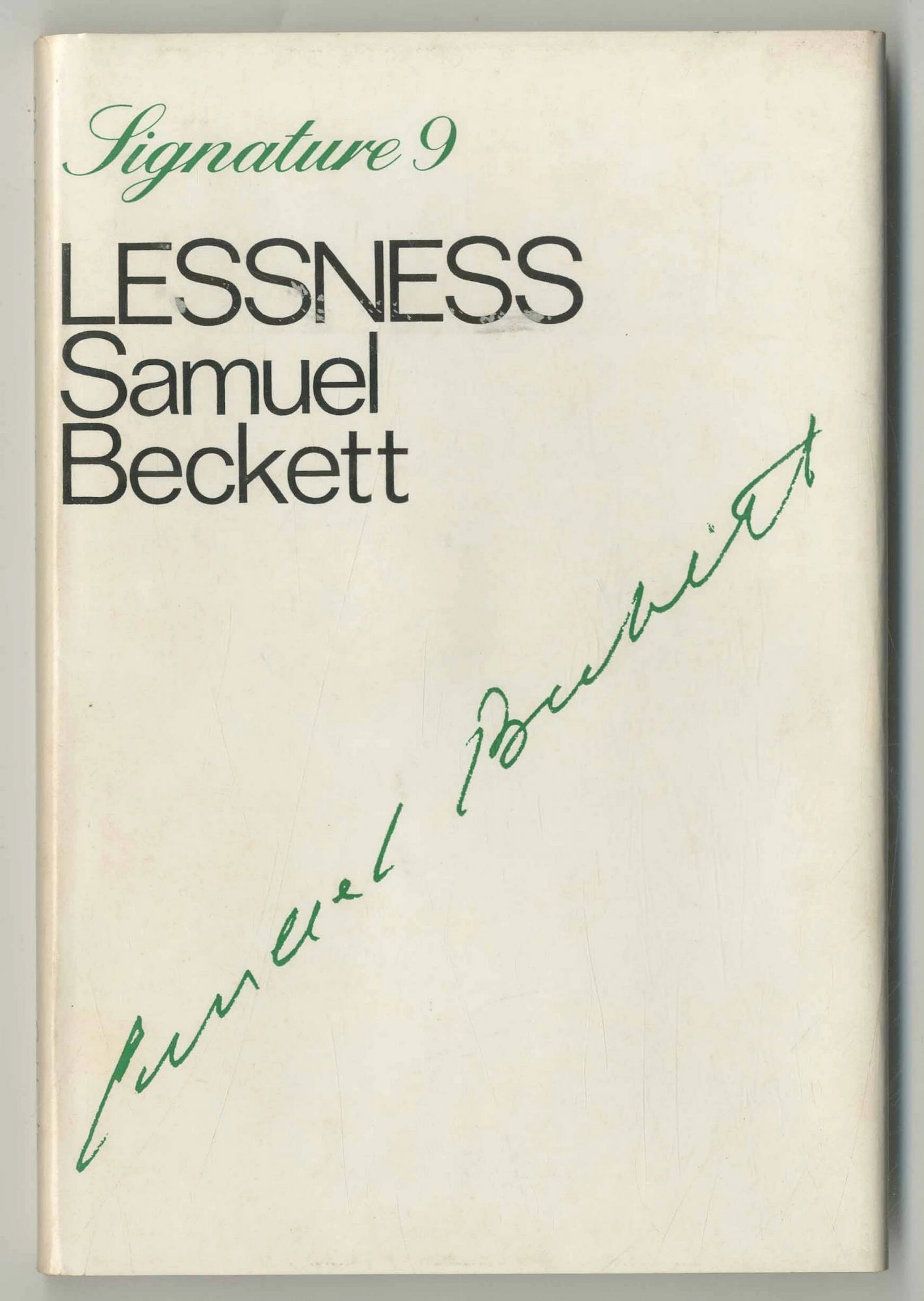 [Signed] [First Edition] Lessness BECKETT, Samuel [Used - Near fine] [Hardcover]