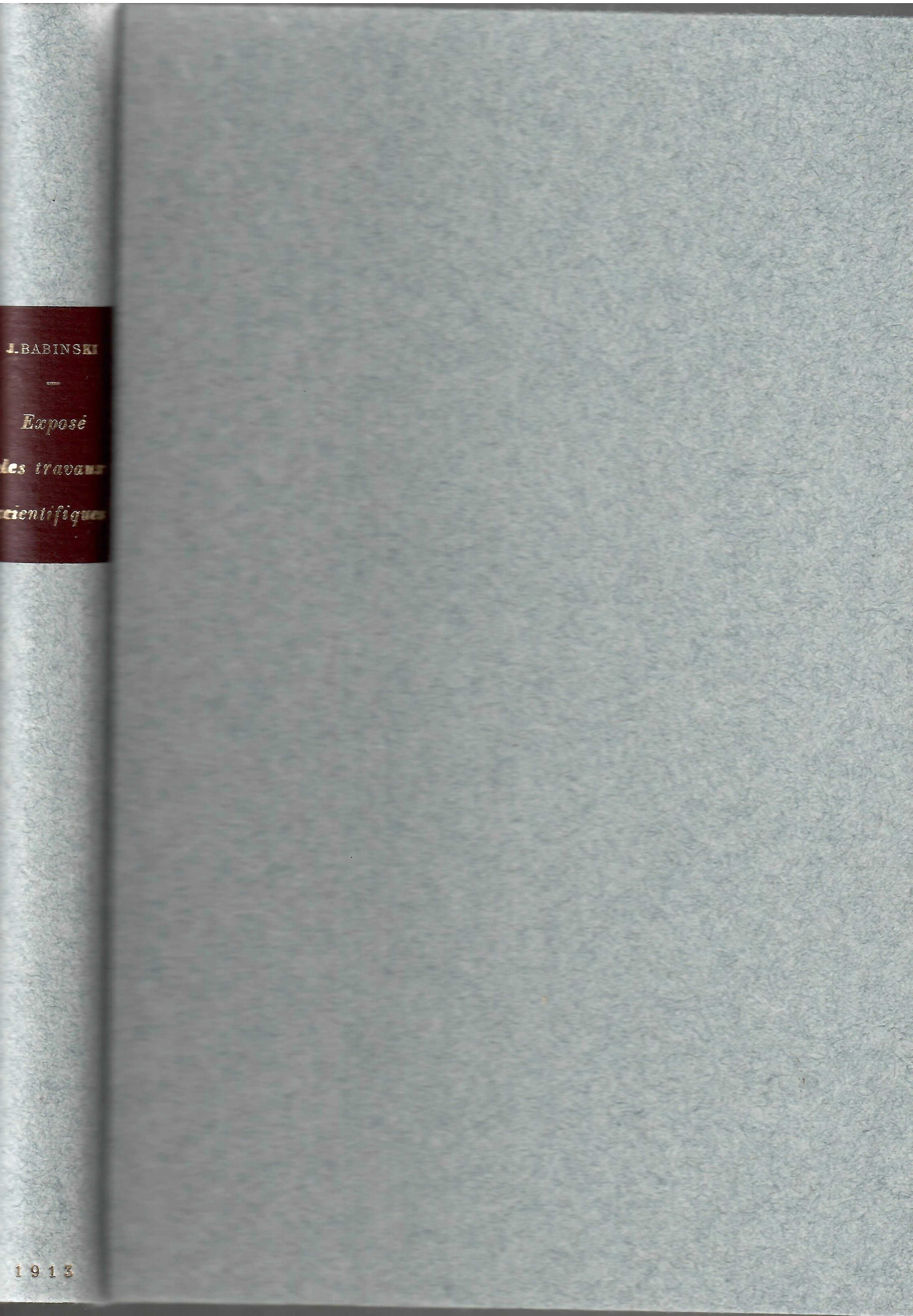 [First Edition] Exposé des travaux scientifiques