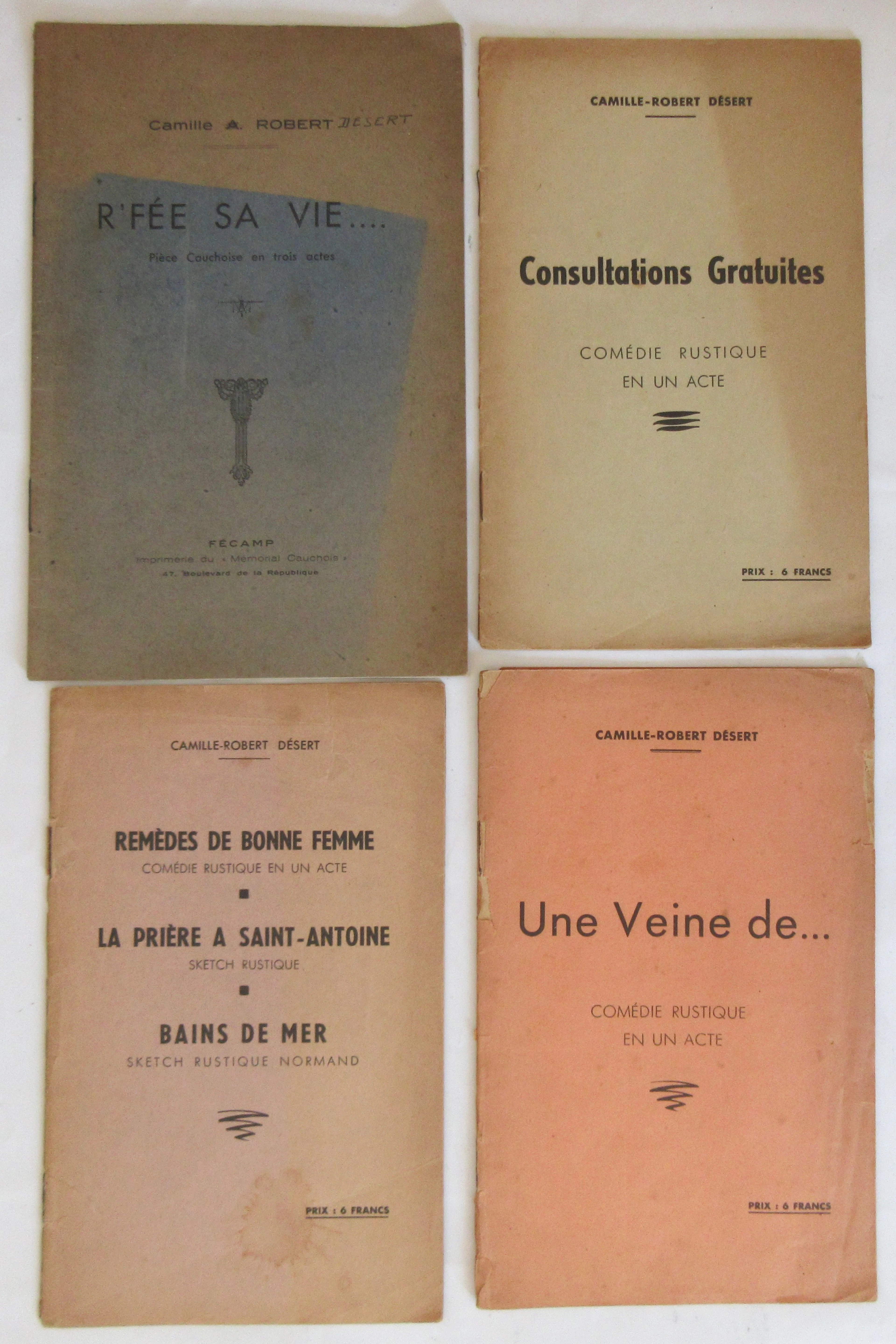 [Signed] [First Edition] Lot de 4 plaquettes : R'Fée sa...