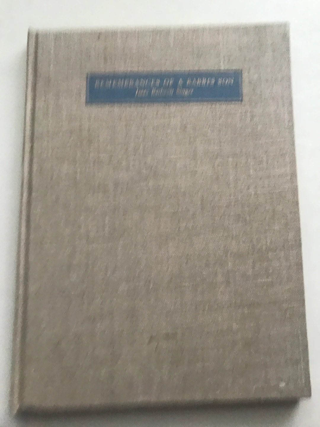 [Signed] [First Edition] Remembrances Of A Rabbi's Son...