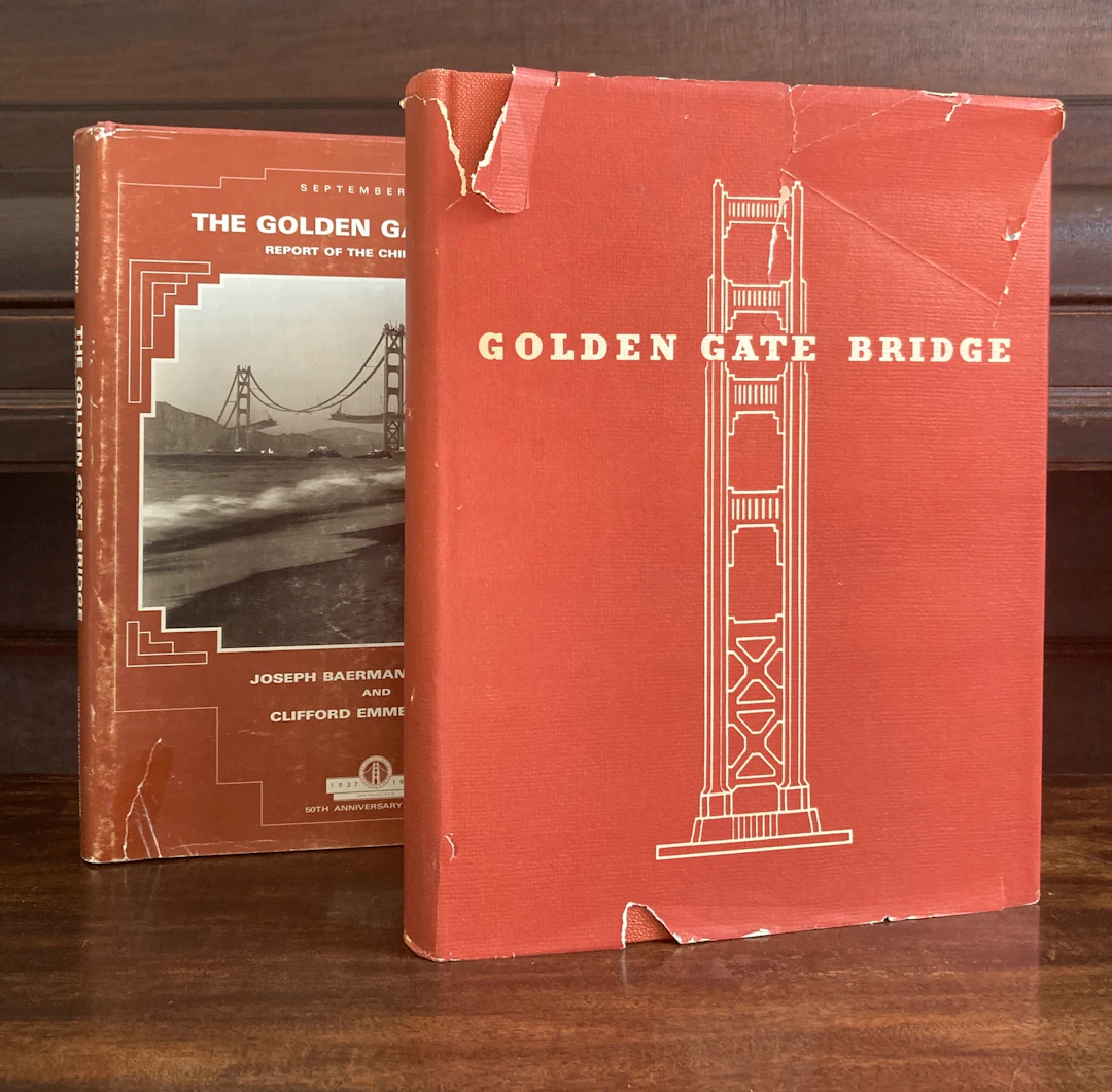 [Signed] [First Edition] The Golden Gate Bridge: Report...