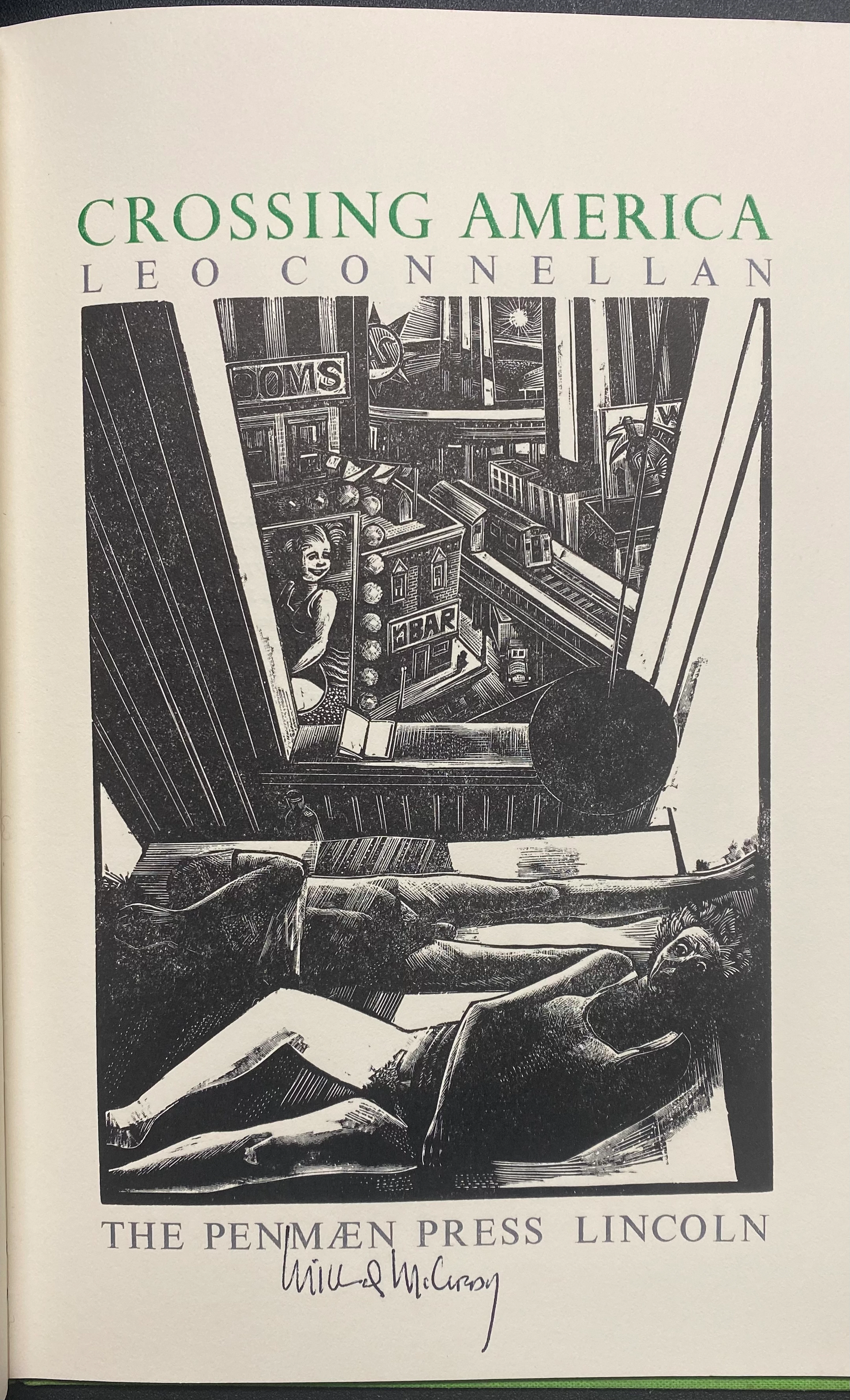 [Signed] [First Edition] Crossing America Leo Connellan