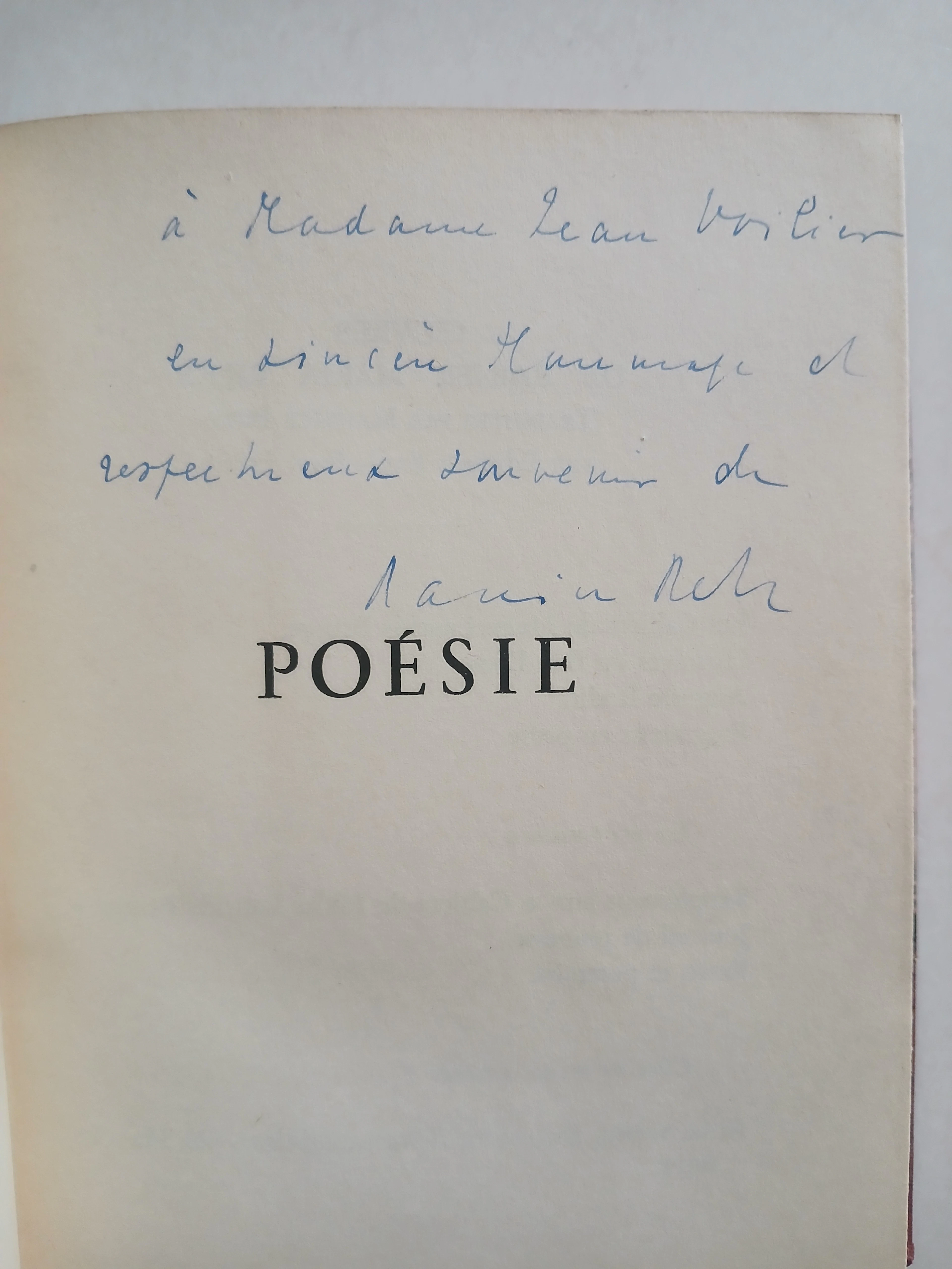 [Signed] [First Edition] Poésie Rainer Maria RILKE [Used - Fine] [Hardcover]