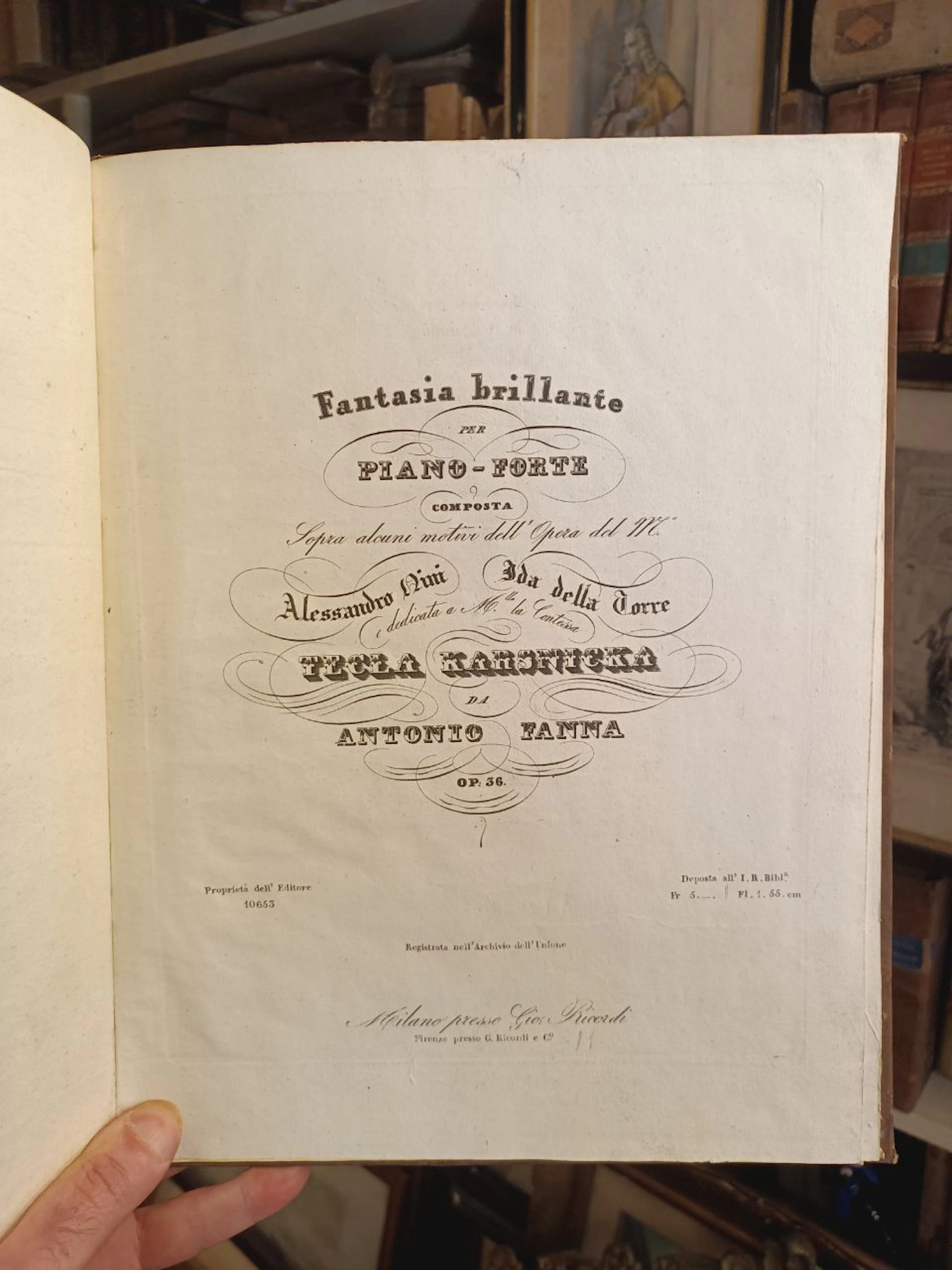 [First Edition] Fantasia brillante per piano-forte...