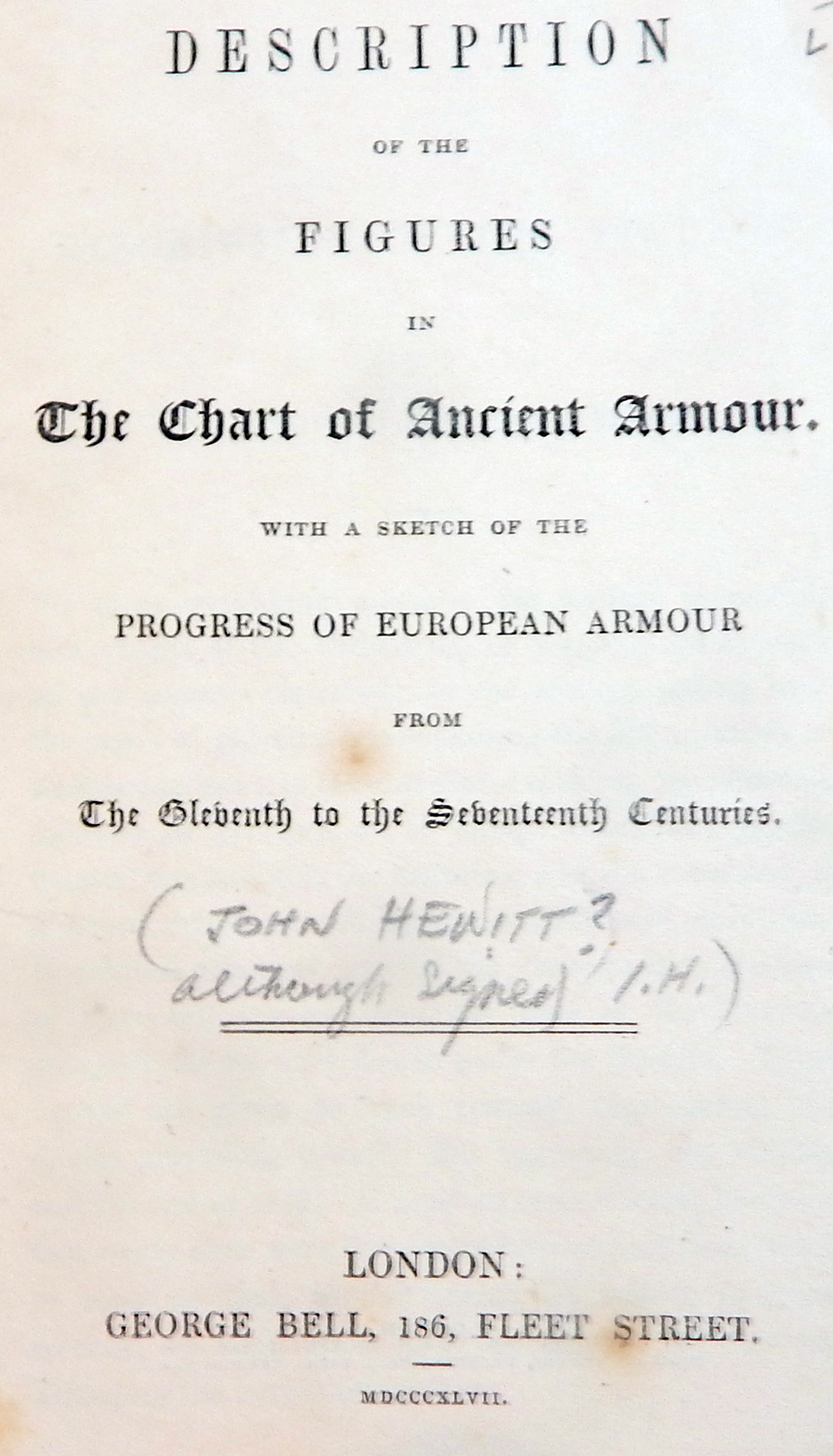 [Signed] Chart of Ancient Armour from ðe xi to ðe xvii... | Barnebys