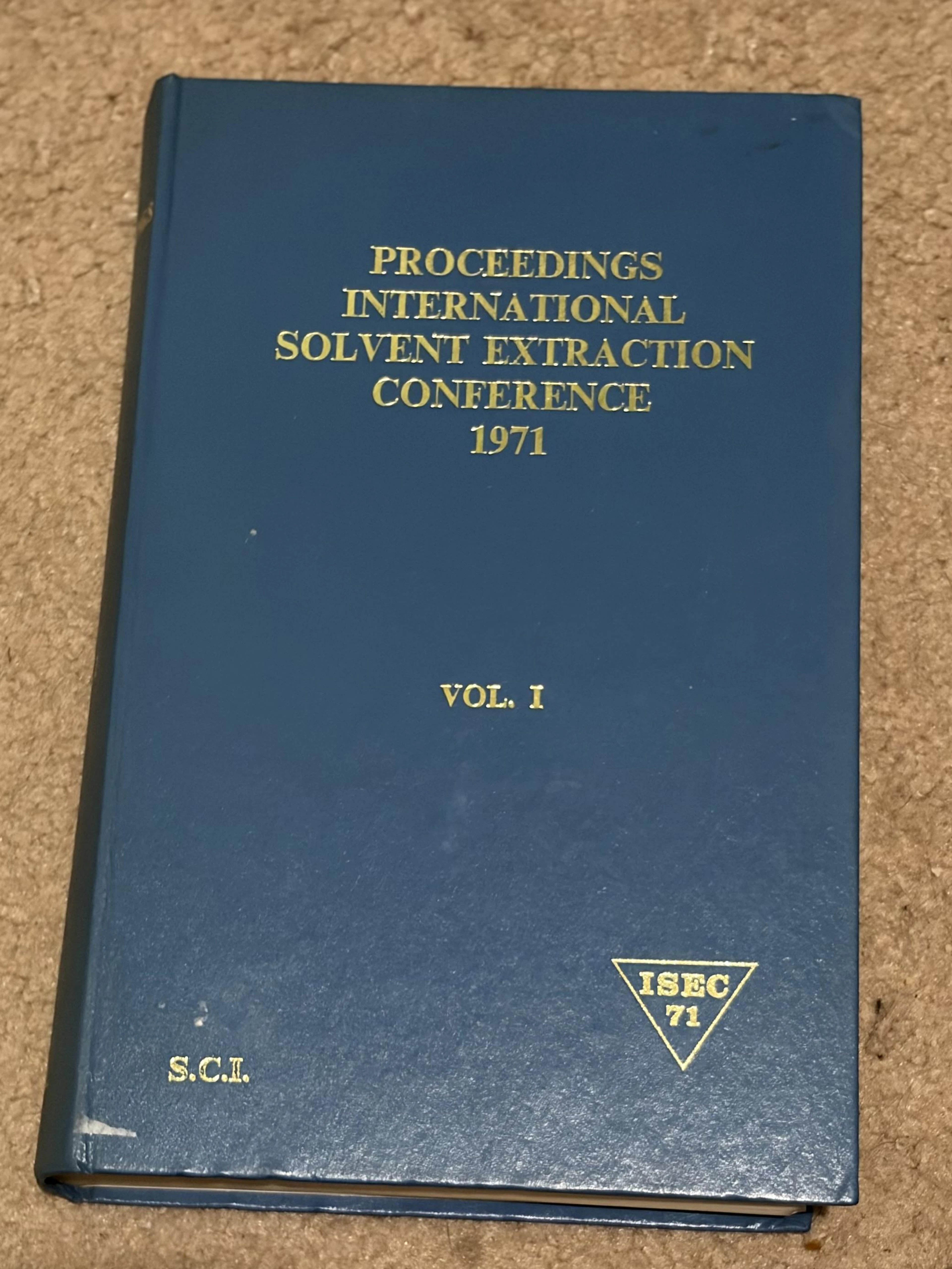 [First Edition] Proceedings of the International Solvent...