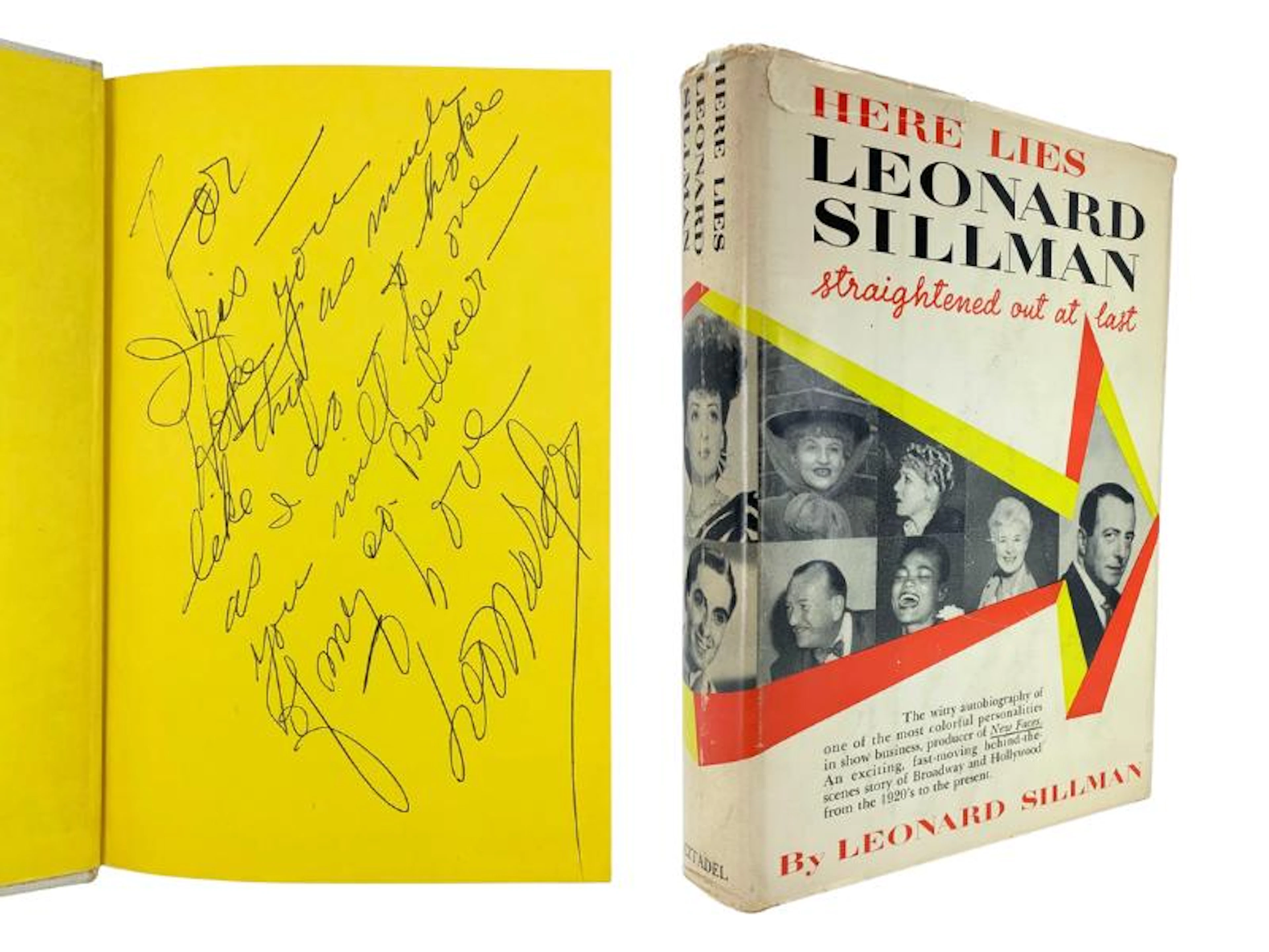 [Signed] [First Edition] Here Lies Leonard Sillman...