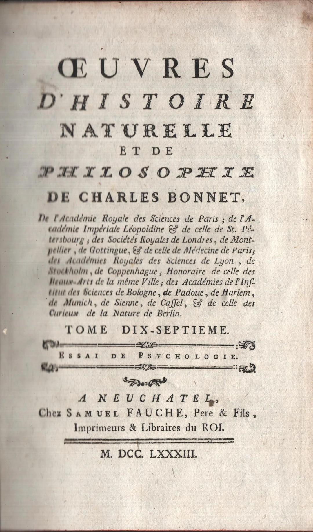 [First Edition] ?uvres d'histoire naturelle et de...