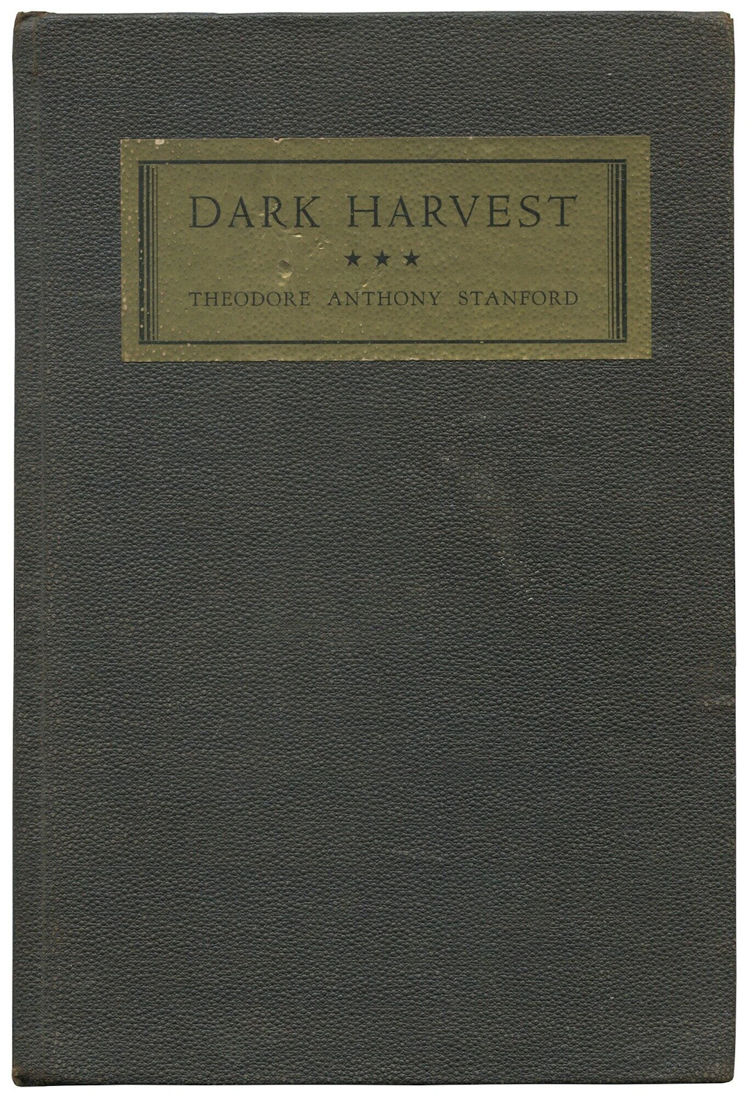 [Signed] [First Edition] Dark Harvest STANFORD