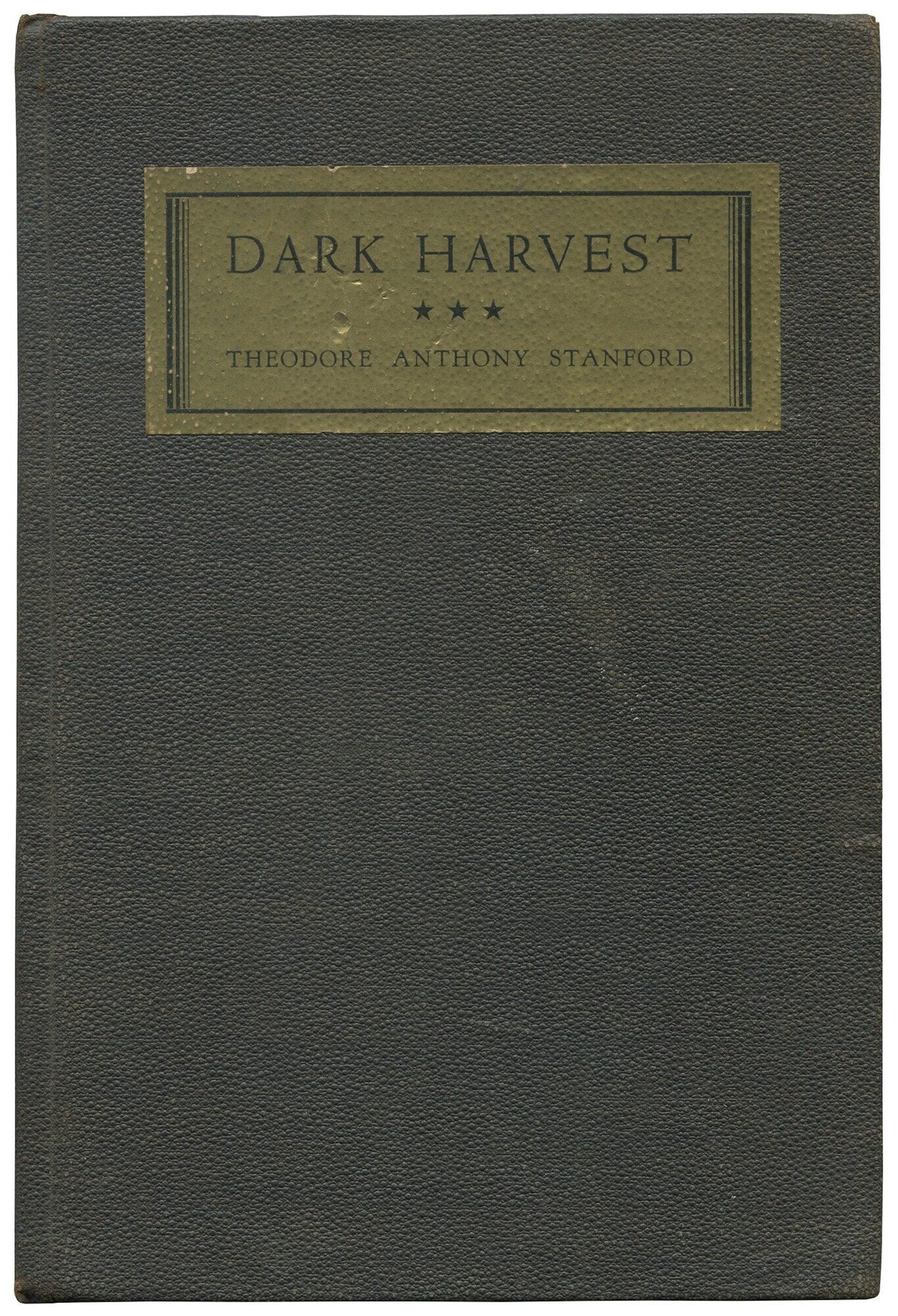 [Signed] [First Edition] Dark Harvest STANFORD