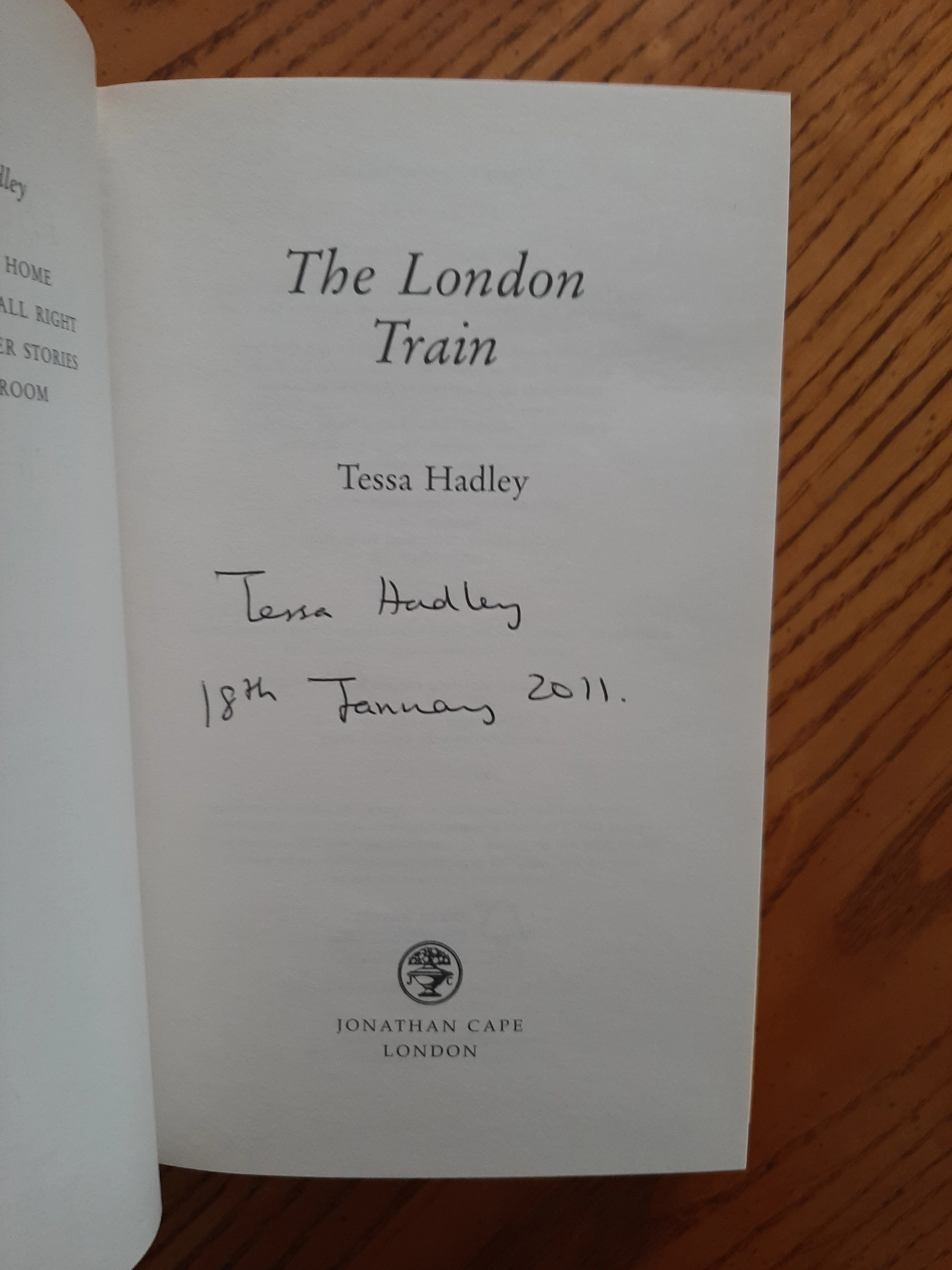 [Signed] The London Train Tessa Hadley [Fine] [Hardcover]