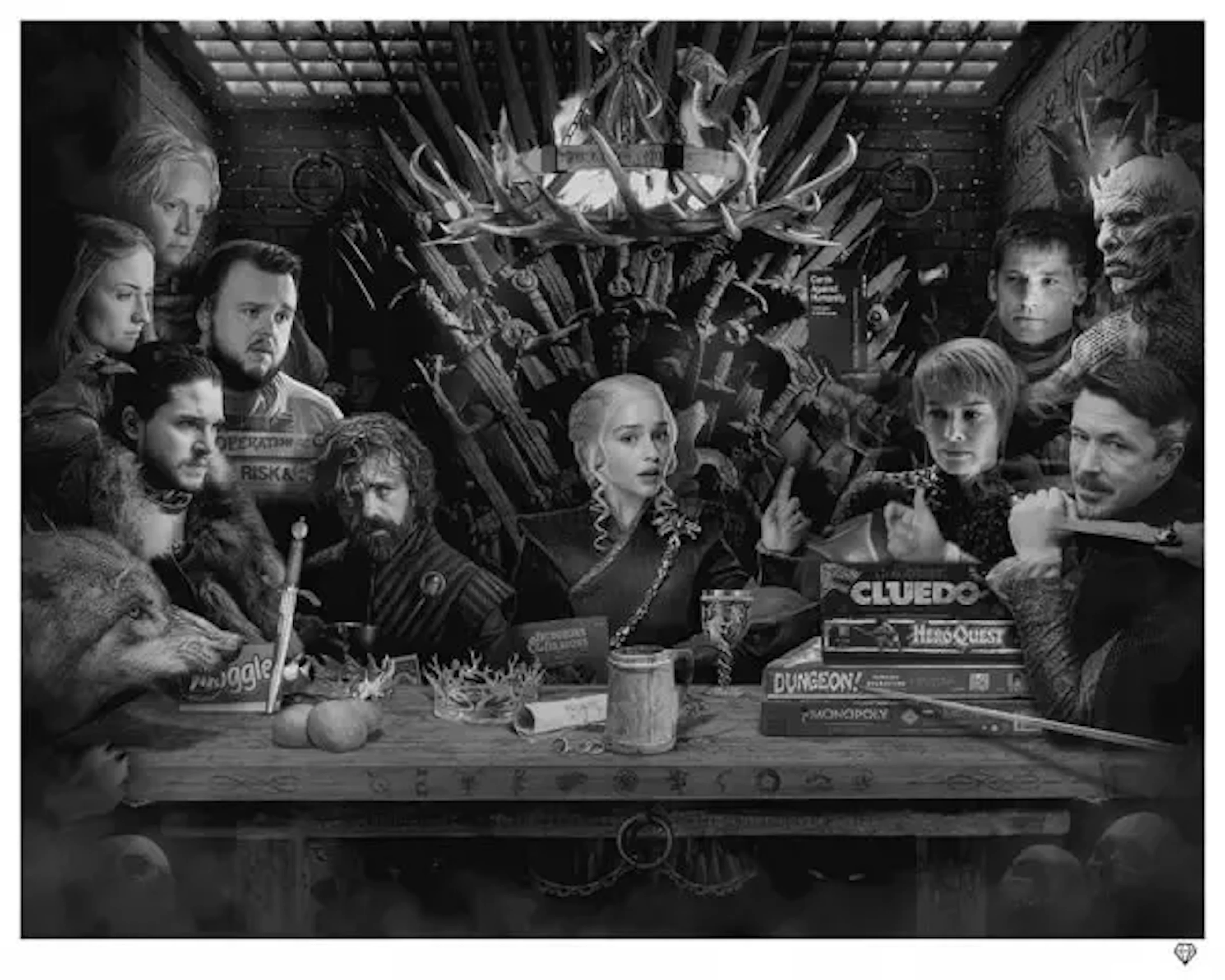 JJ Adams - Board-Game of Thrones - Black & White