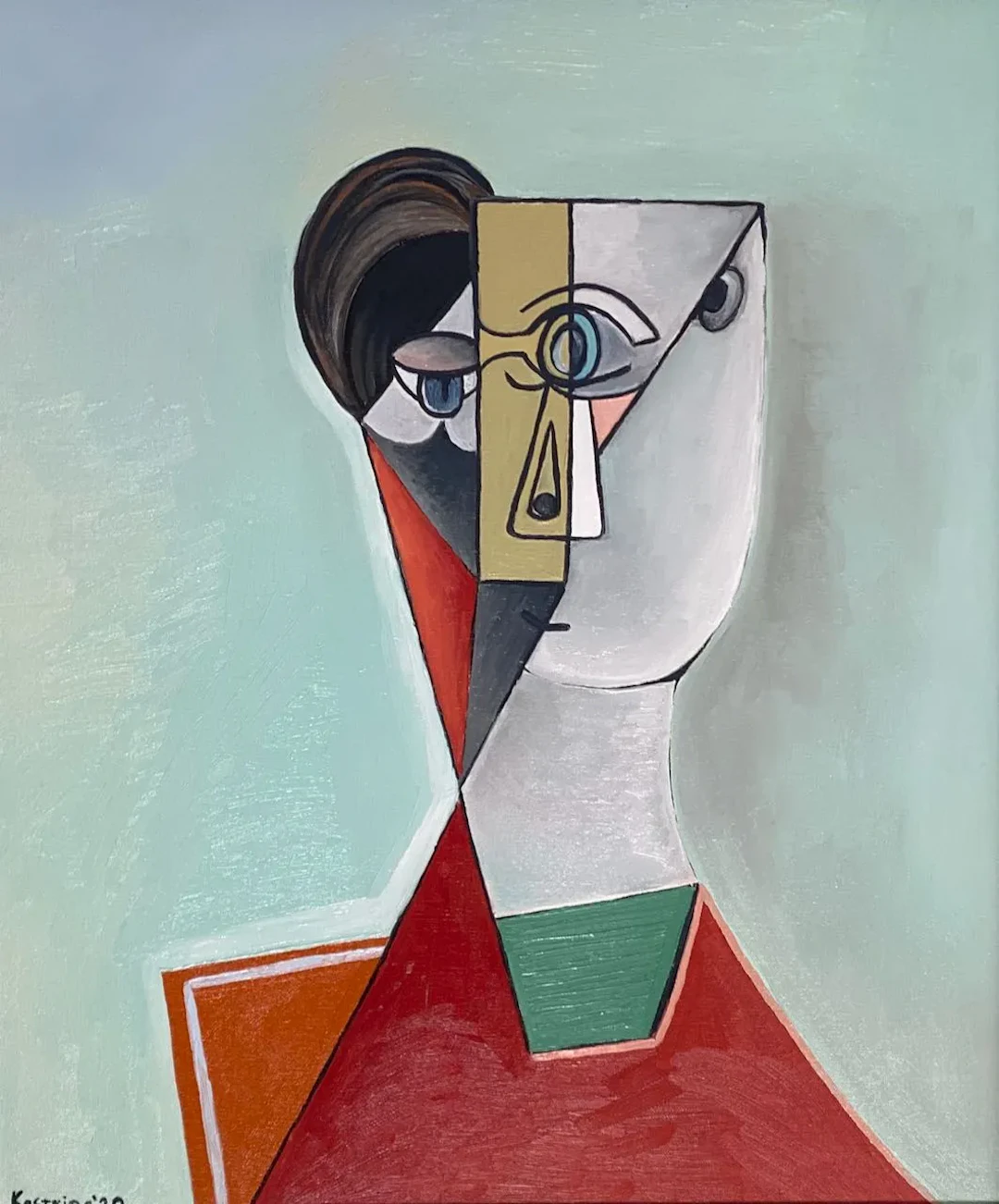 Woman in the red dress