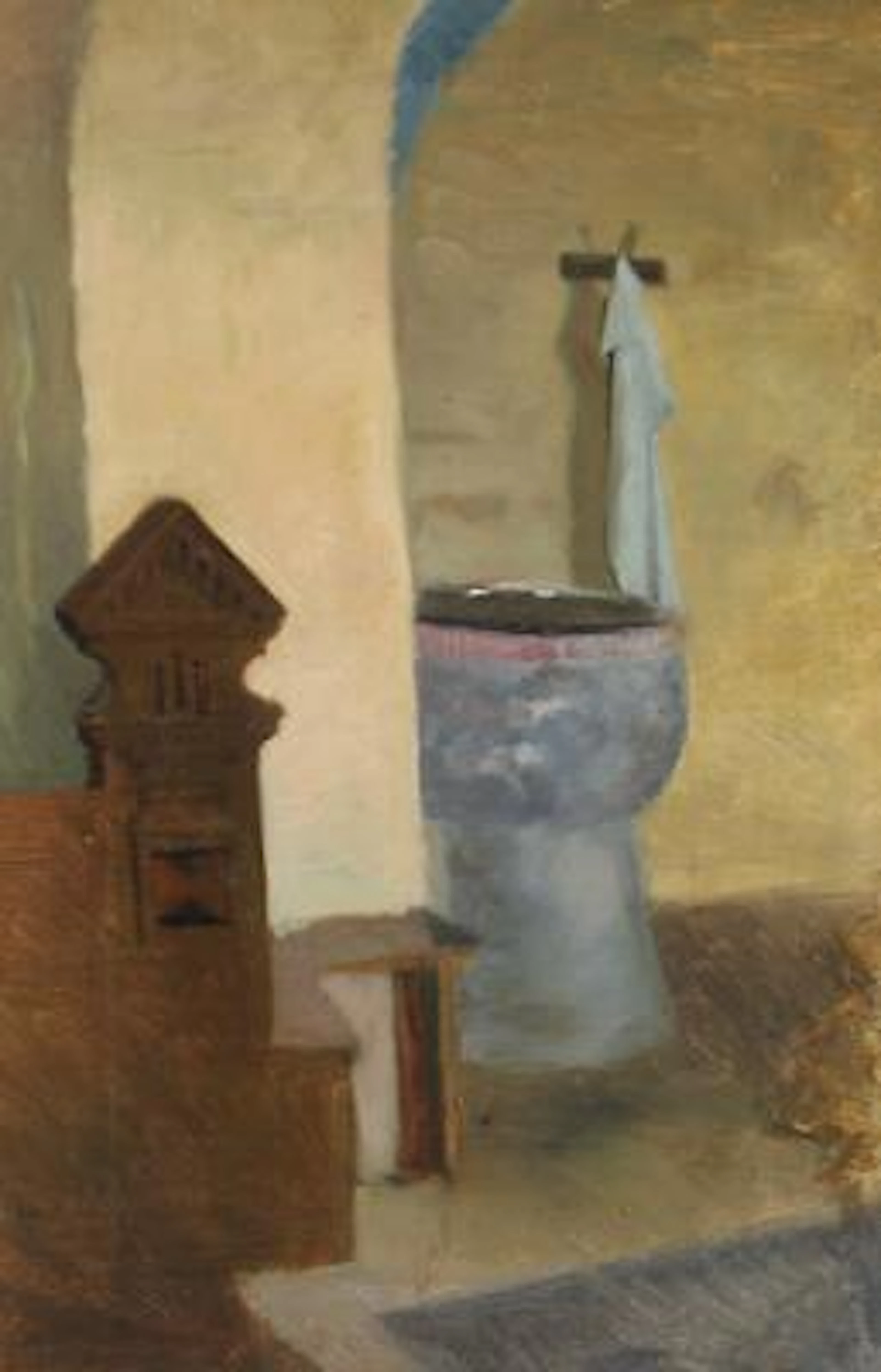 J. F. Willumsen: Study for "Bondebryllup i Refsnæs kirke", 1884. Unsigned.