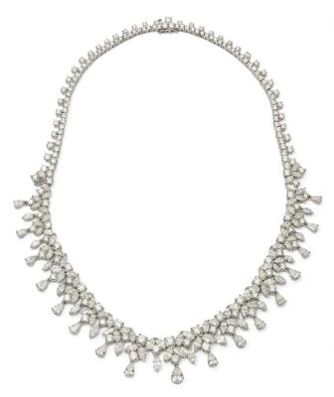 A diamond necklace set with diamonds weighing a total of app. 38.00