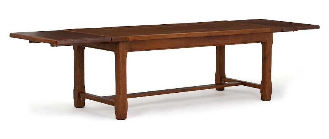 French dining table with two extension leaves in oak, Provence style.
