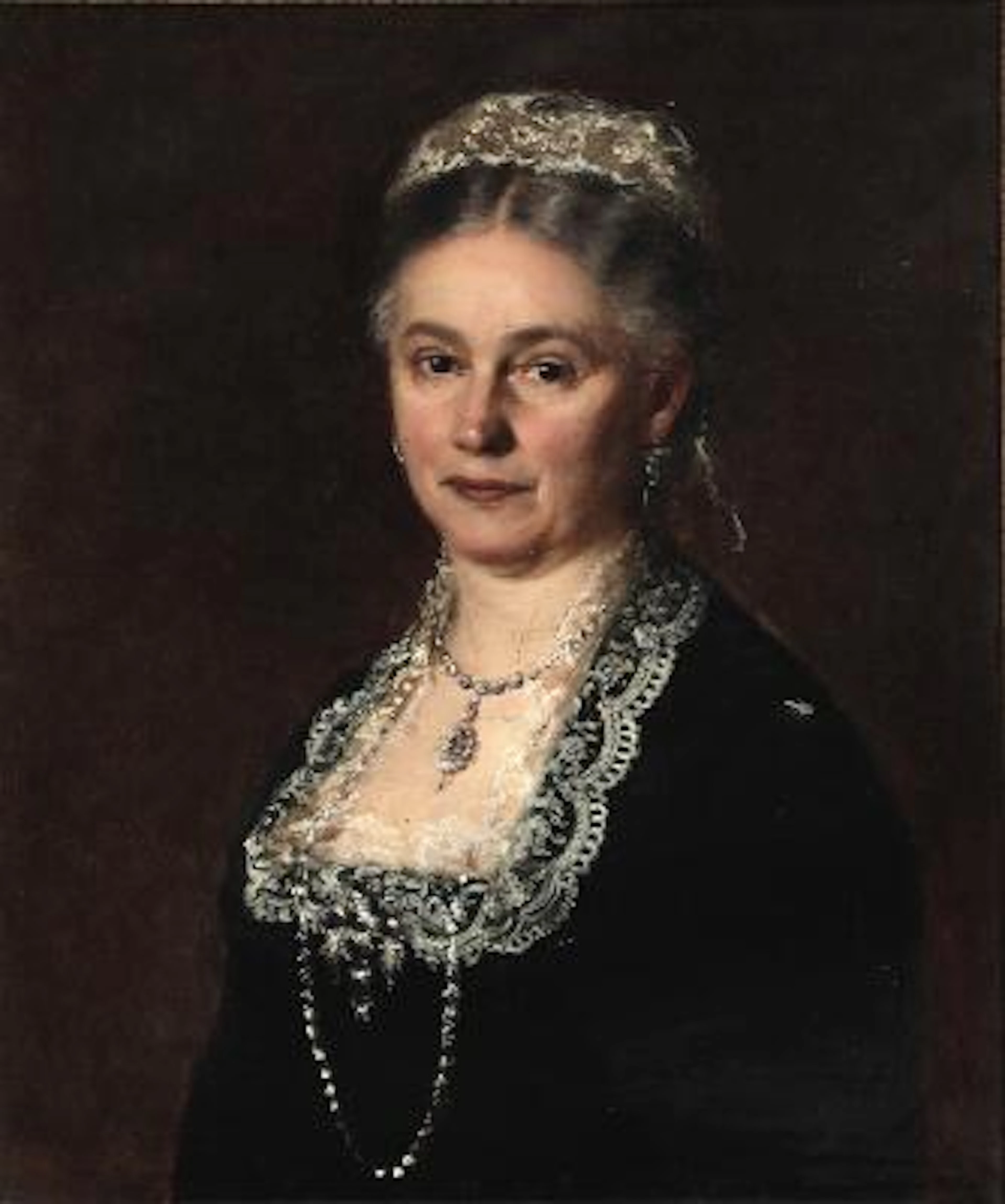 Luise Schmidt: Portraif of Duchess Adelheid of Glücksburg. Signed