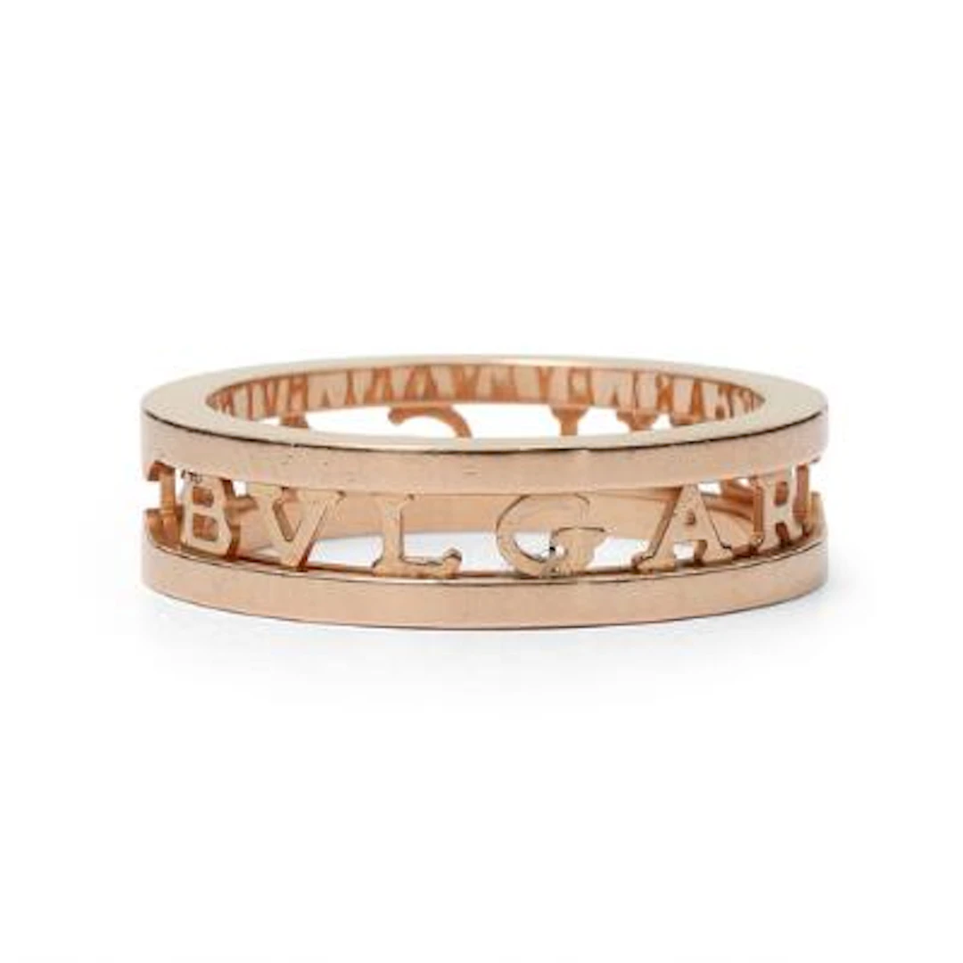 Bulgari: A "B.Zero1" ring of 18k rose gold. Serial no. YMM966. Weight